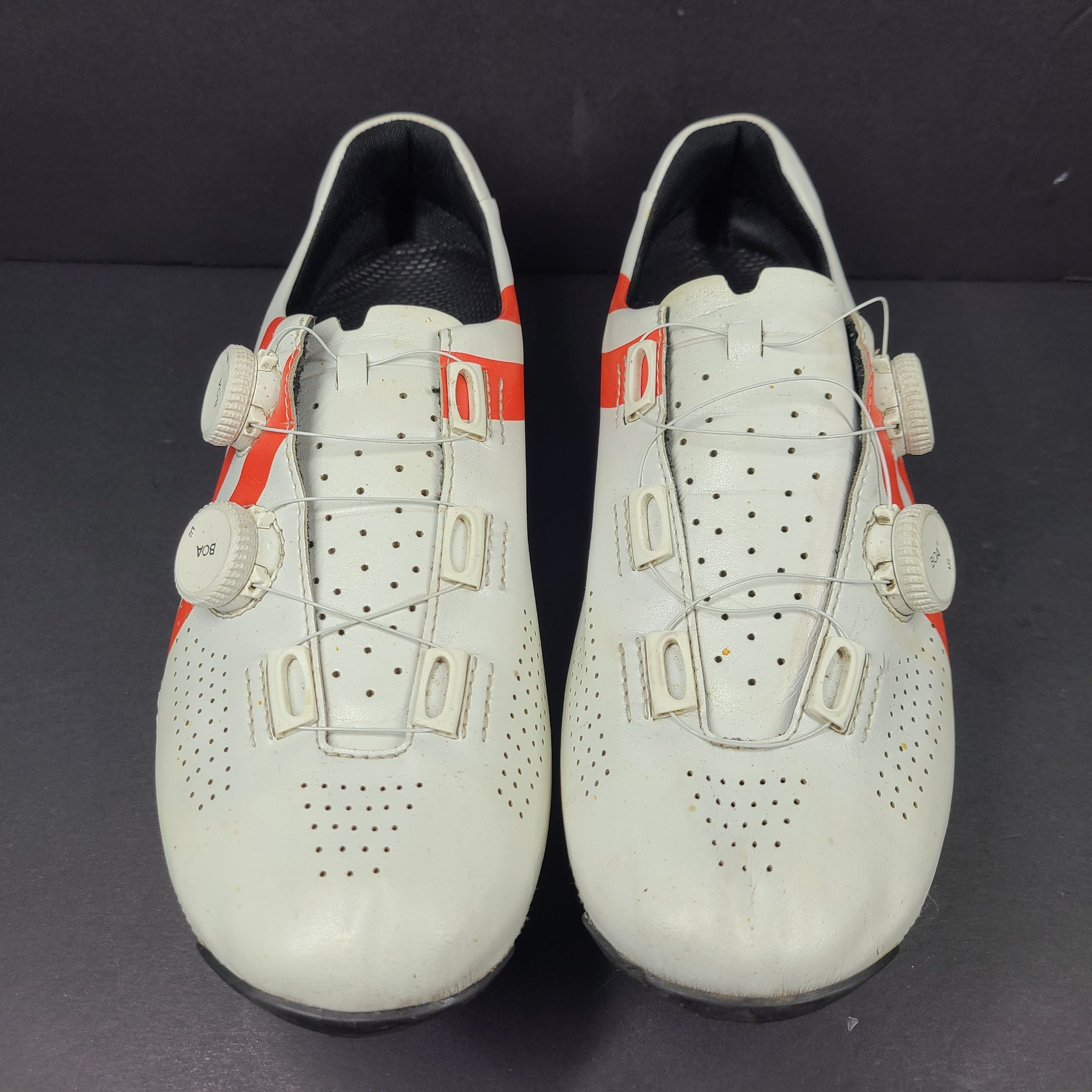 Nimbl Ultimate Pro Men's Road Cycling Shoes White Red Maple Leaf  Sz 11 READ