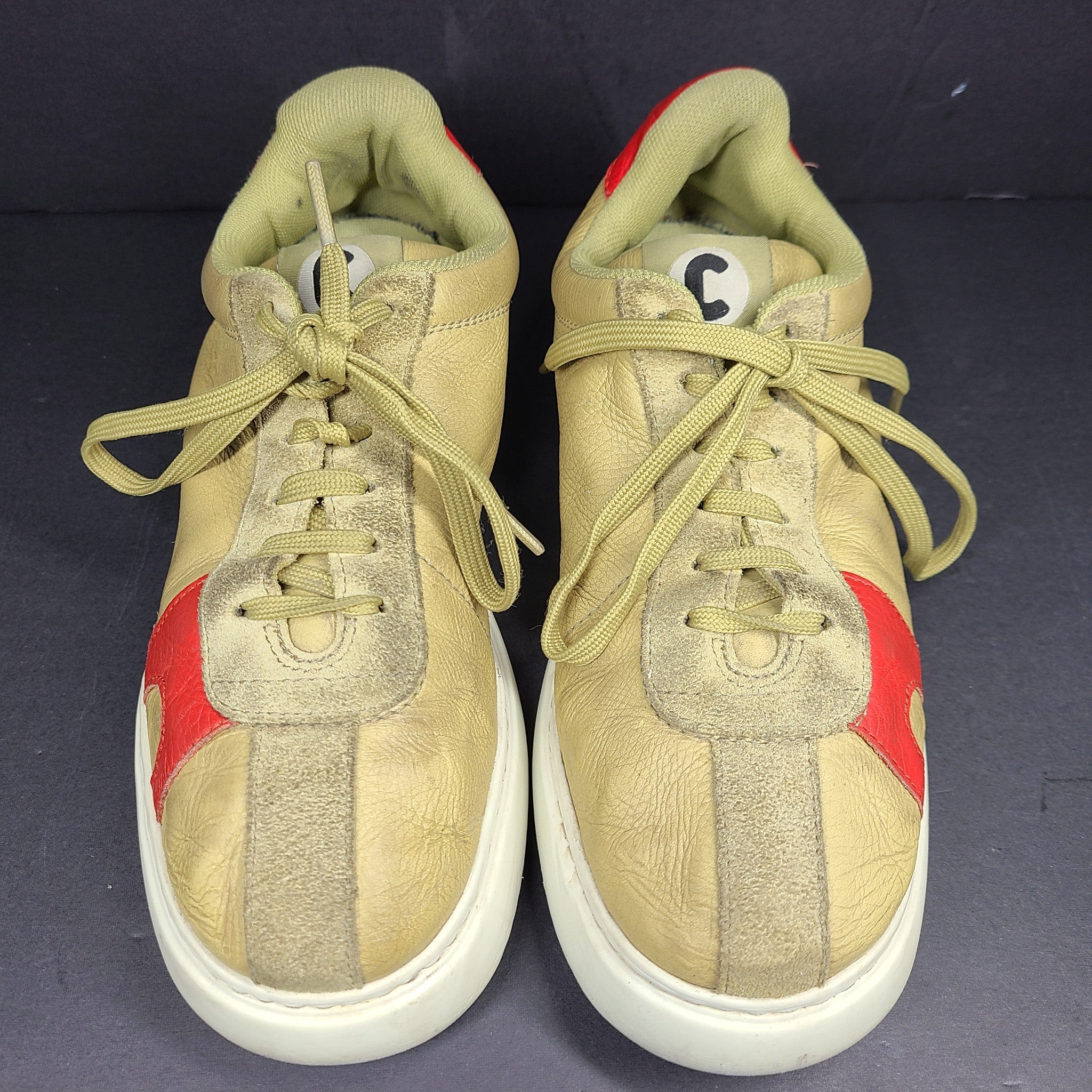 Camper Women's Runner K21 Sneakers Suede Leather Shoes Beige Sz 7.5
