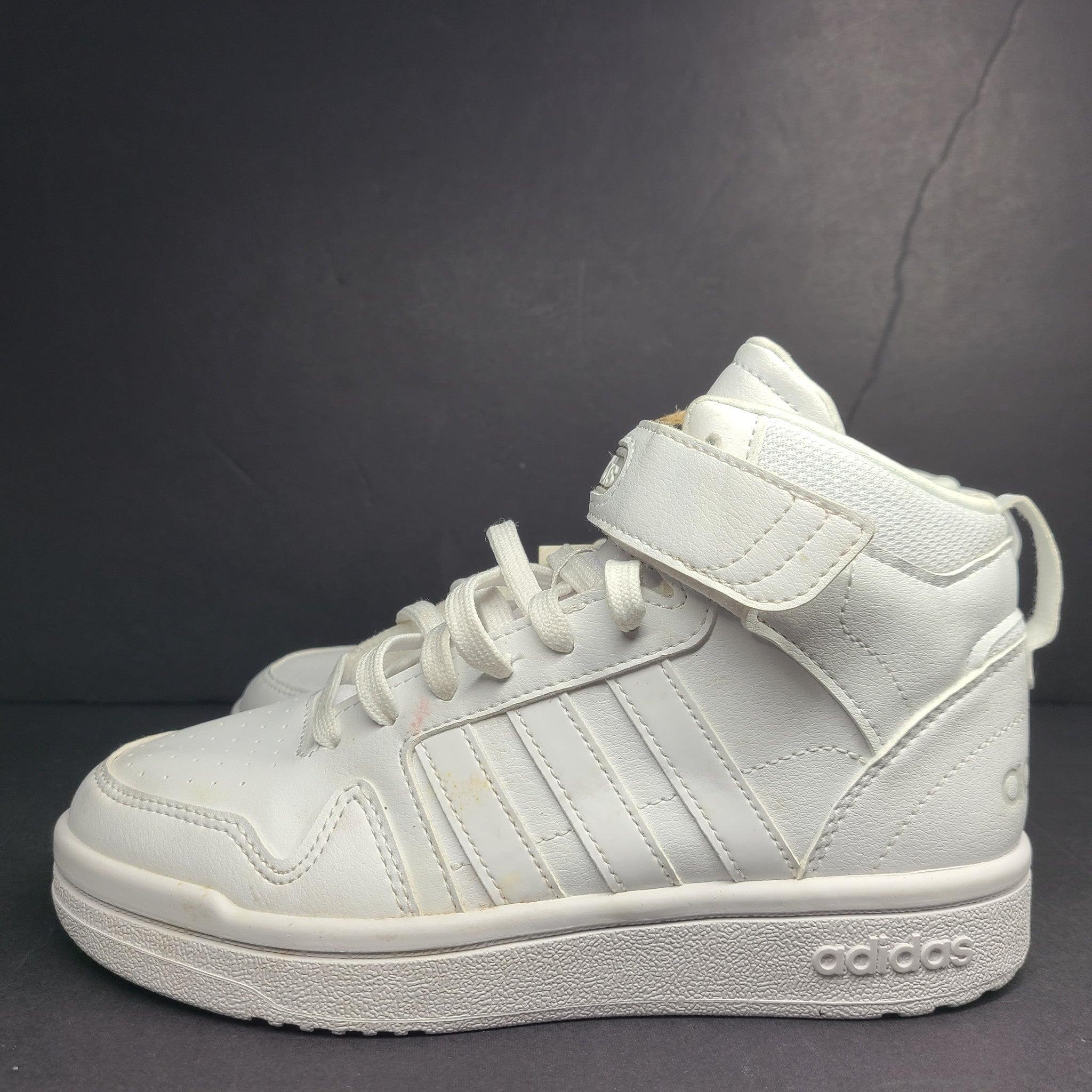 Adidas Kids' Postmove Mid J GW0457 Sneakers Shoes Cloud White Sz 4