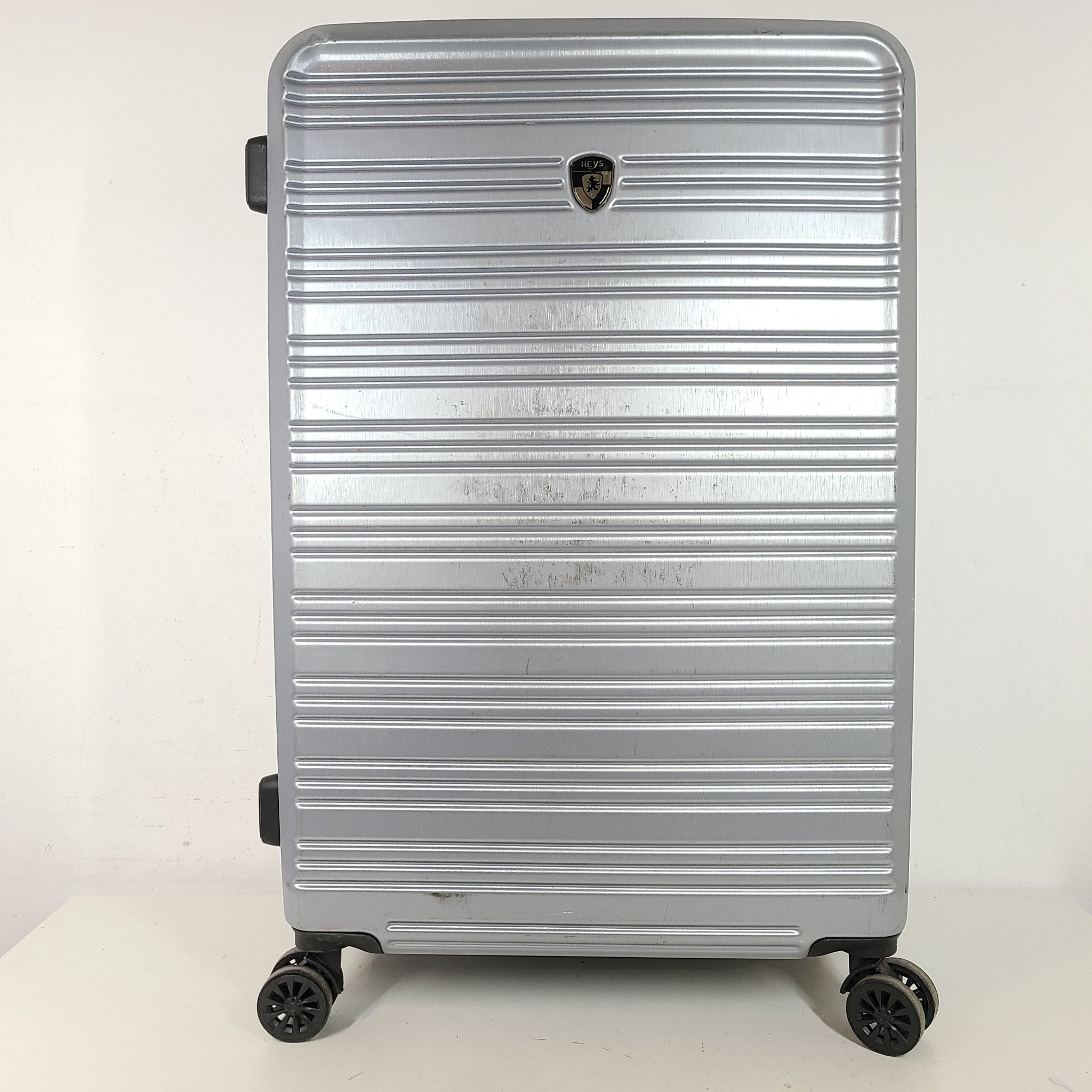 3 Pc Set Heys 21"/ 26"/ 29" Spinner Luggage Hardside Expandable TSA Lock Silver