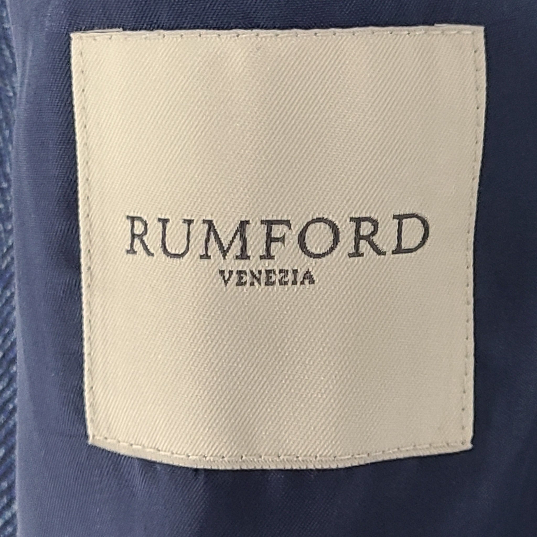 Rumford Venezia Men's Stretch Fabric Blazer Suit Jacket Blue Sz 38