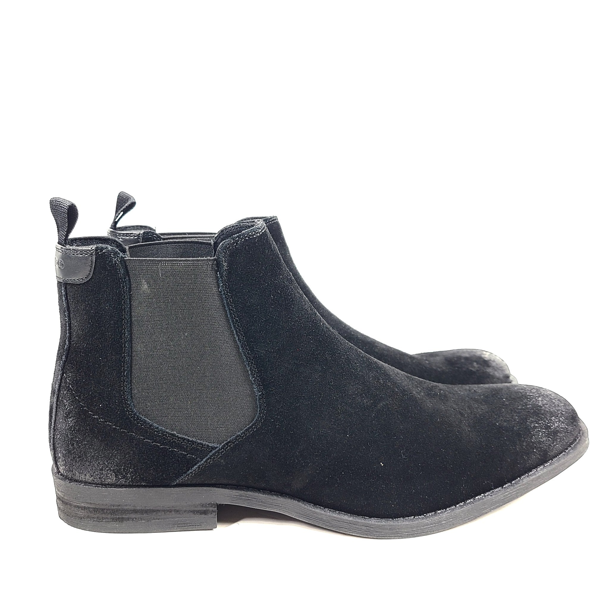 Aldo Men's Brodyx Chelsea Boot Suede Leather Ankle Boots Black US 10