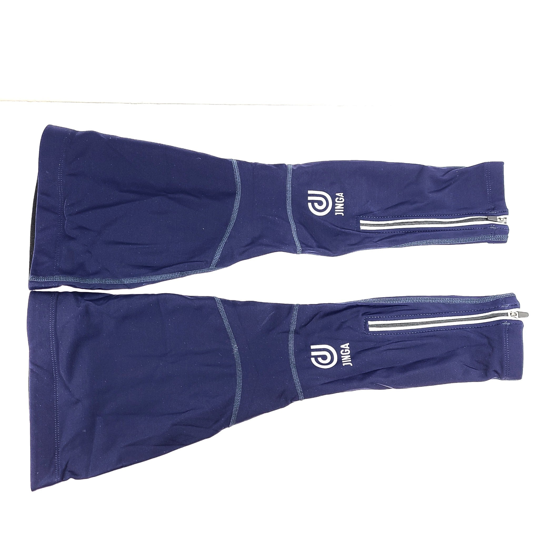 Jinga Men's Thermal Leg Warmers Compression Cycling DWR Navy Blue Sz M