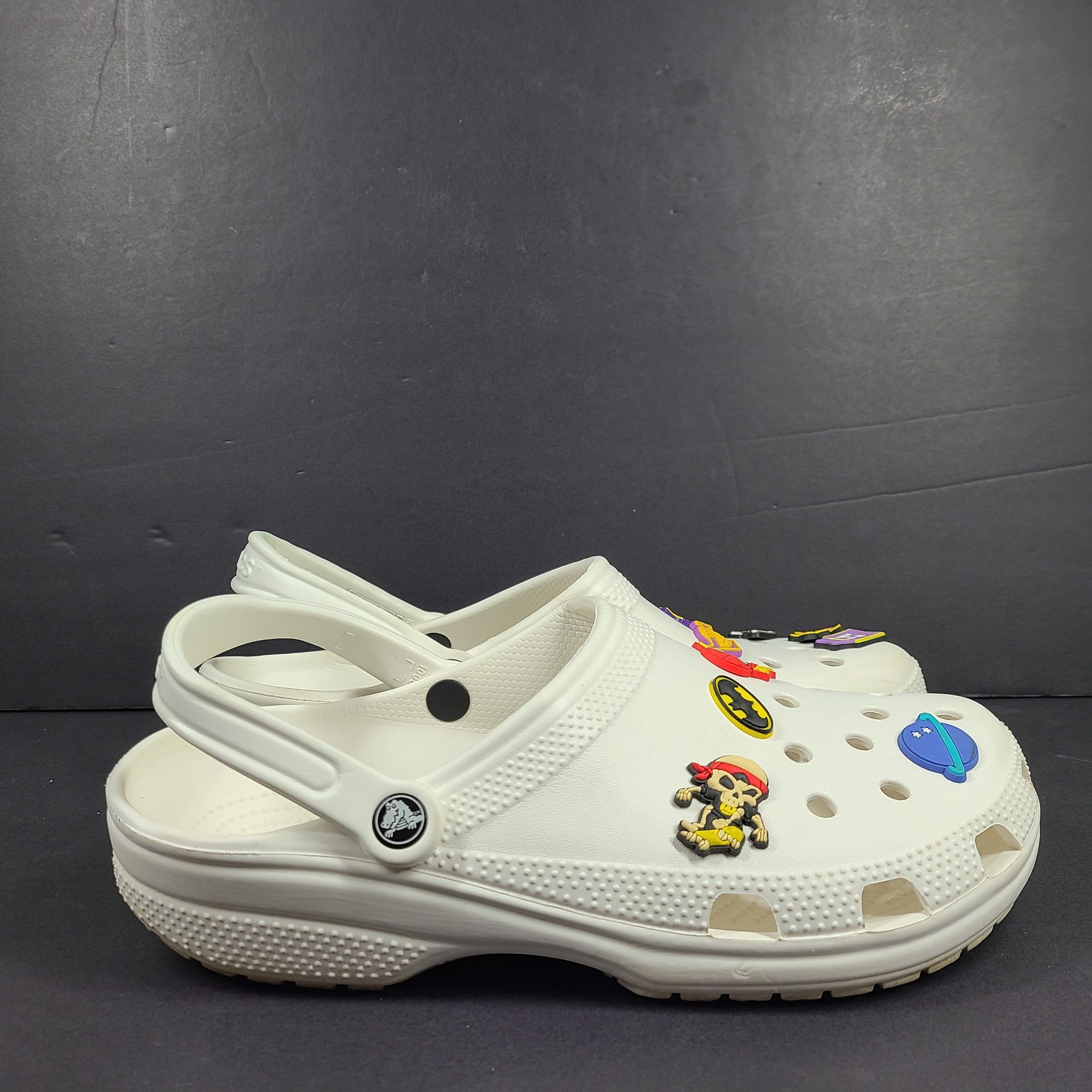 Crocs Men's Classic Clogs Slides With Jibbitz Loafers Sandals White Sz M 11