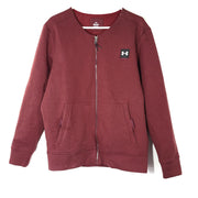 Under Armour UA Men's Summit Knit Graphic Full-Zip Jacket Shirt Burgundy Sz M