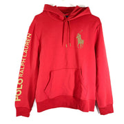 Polo Ralph Lauren Men's Reflect Big Pony Logo Hoodie Pullover Sweater Red Sz S