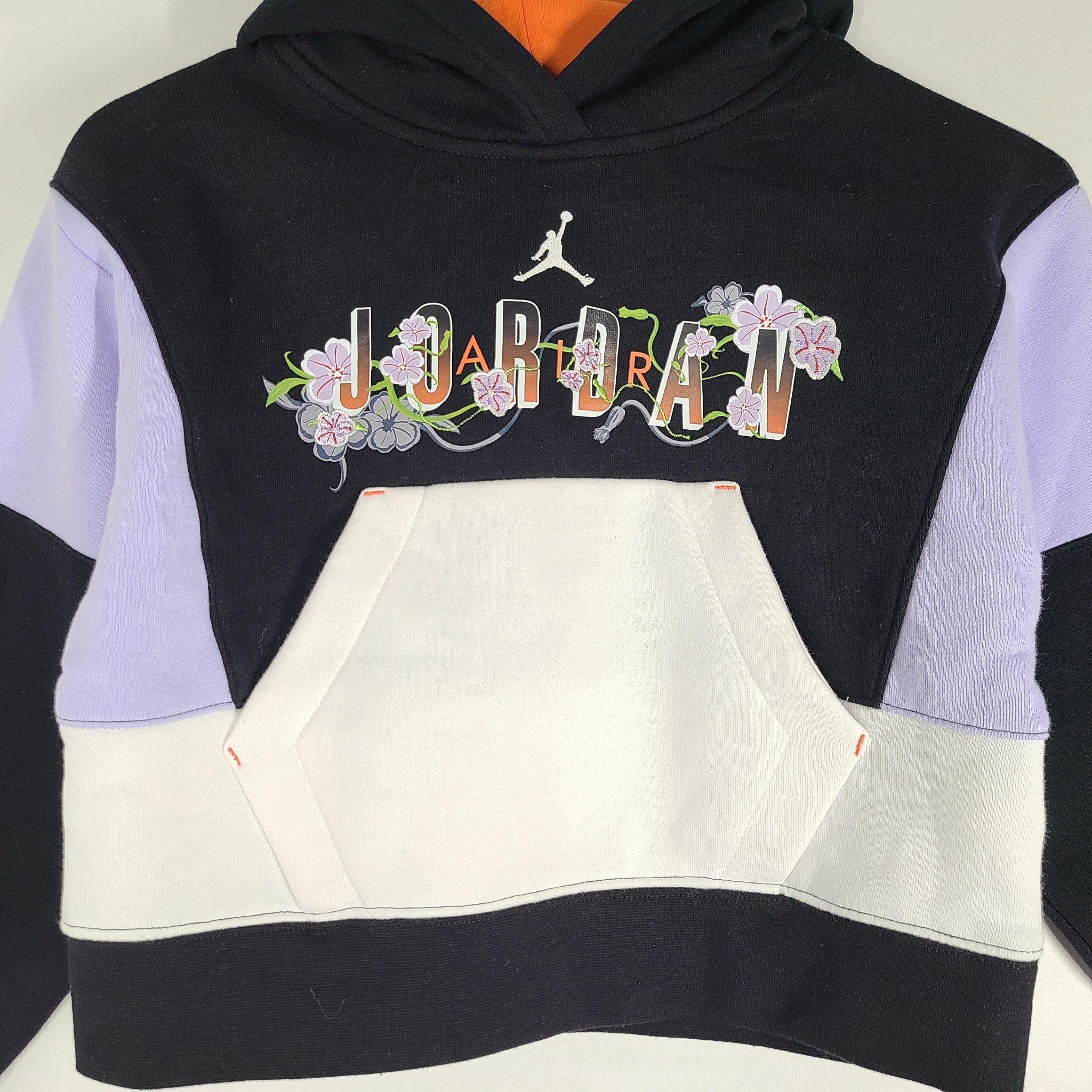 Nike Jordan Girls' Air Garden Pullover Hoodie 45C021-023 Black Sz S (8-10Y)