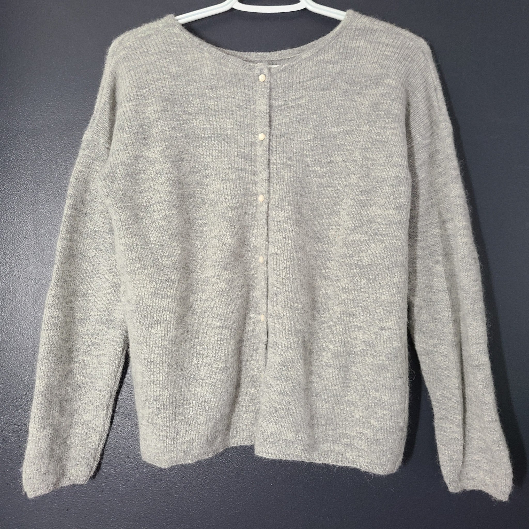 La Maille Sezane Gaspard Cardigan - Kid Mohair Alpaca - Knit Button Down Sz S