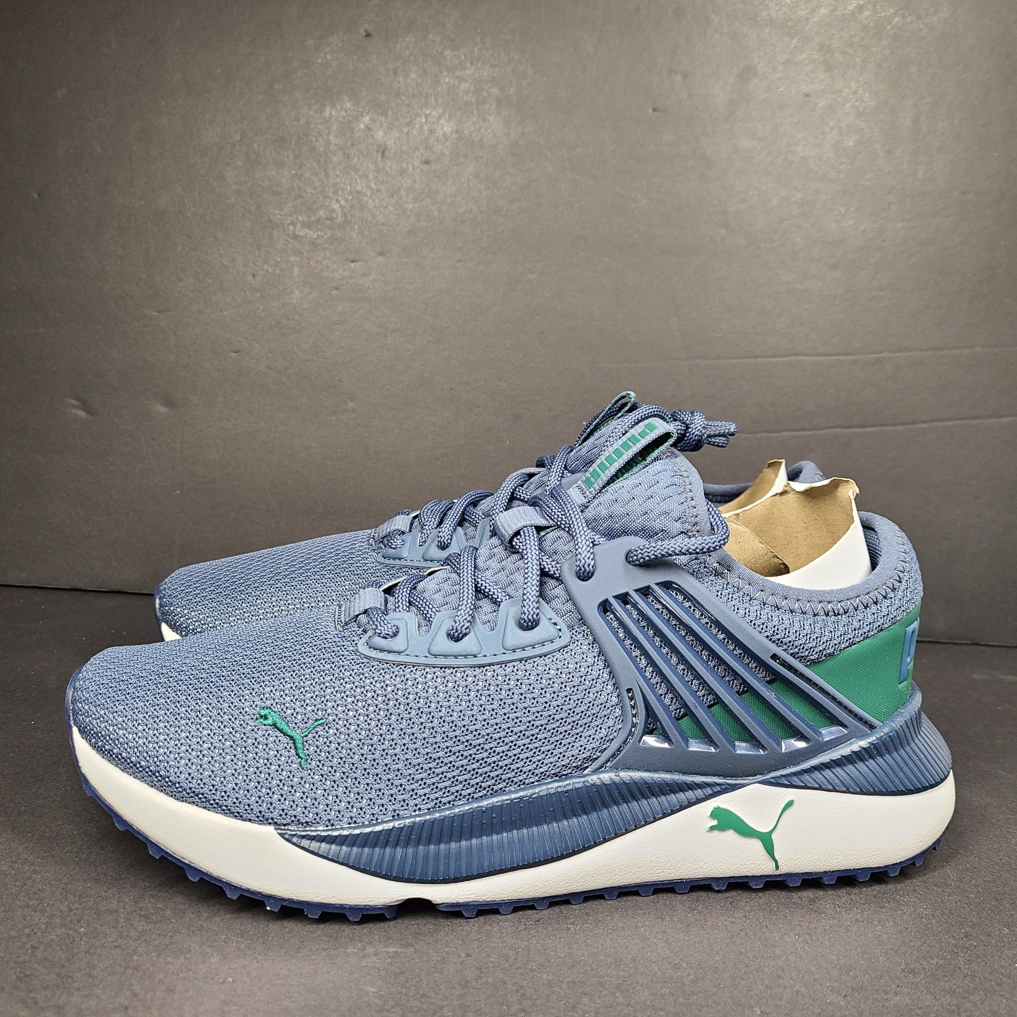 PUMA Kids' Pacer Future Sneakers 375757-12 Breathable Inky Blue Malachite Sz 7C