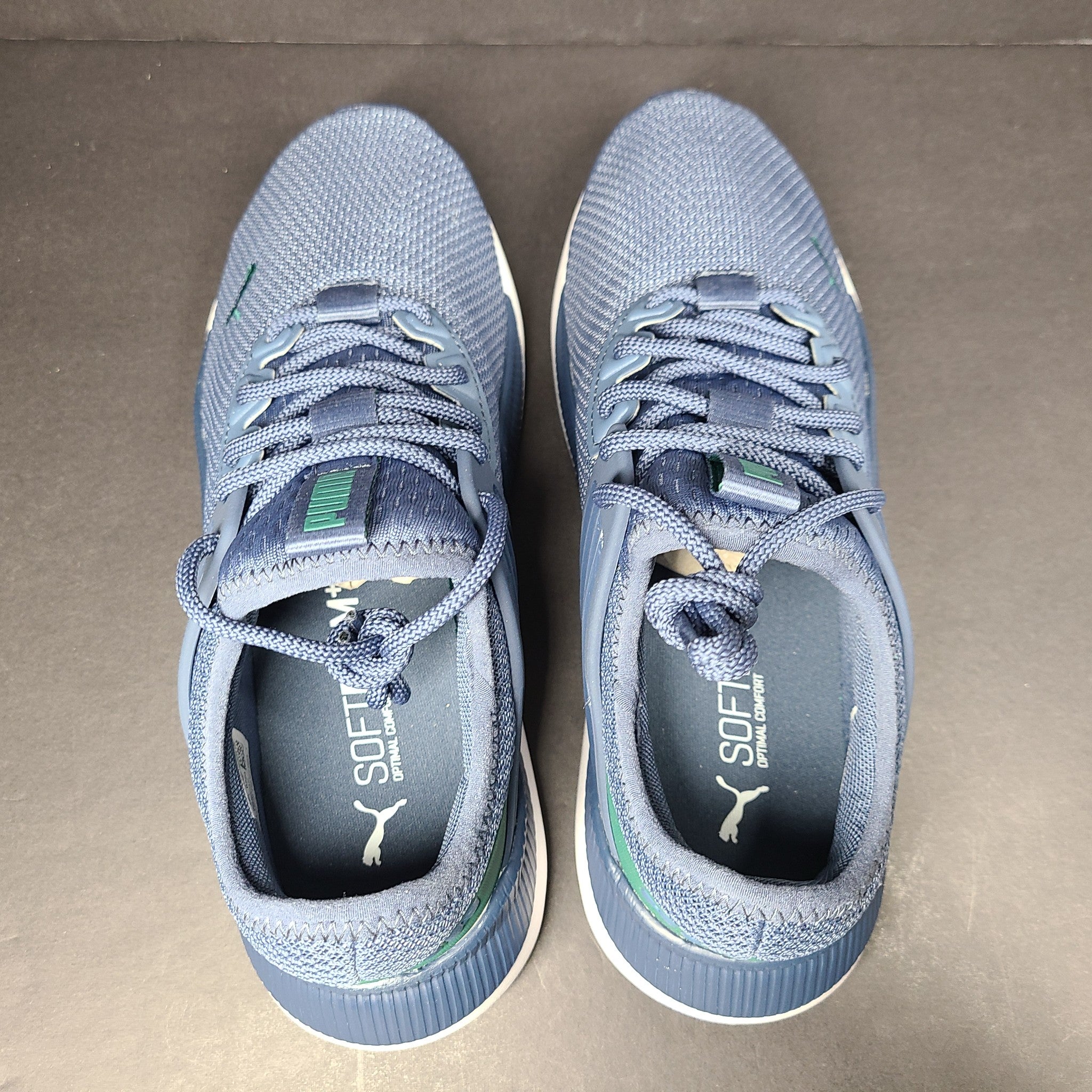 PUMA Kids' Pacer Future Sneakers 375757-12 Breathable Inky Blue Malachite Sz 7C