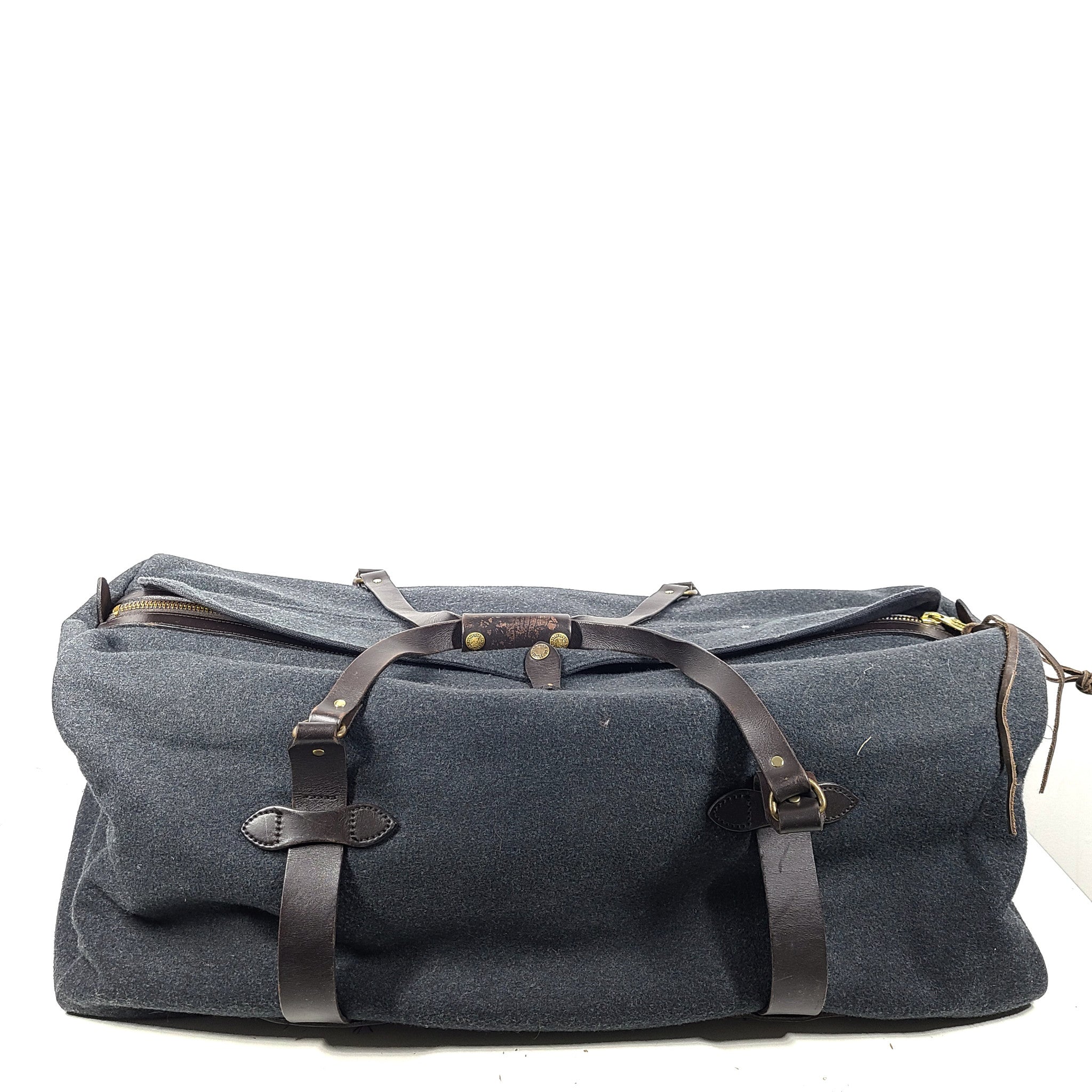 Vintage Filson Large Mackinaw Wool Duffle Bag SUPER RARE Charcoal Gray