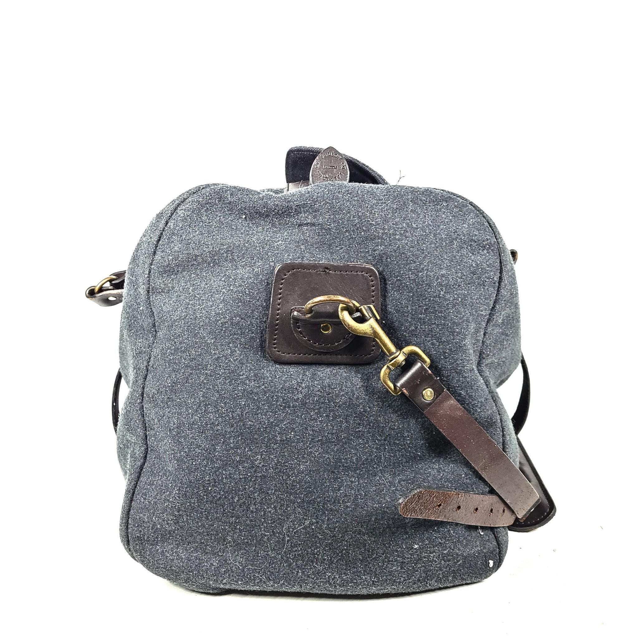 Vintage Filson Large Mackinaw Wool Duffle Bag SUPER RARE Charcoal Gray