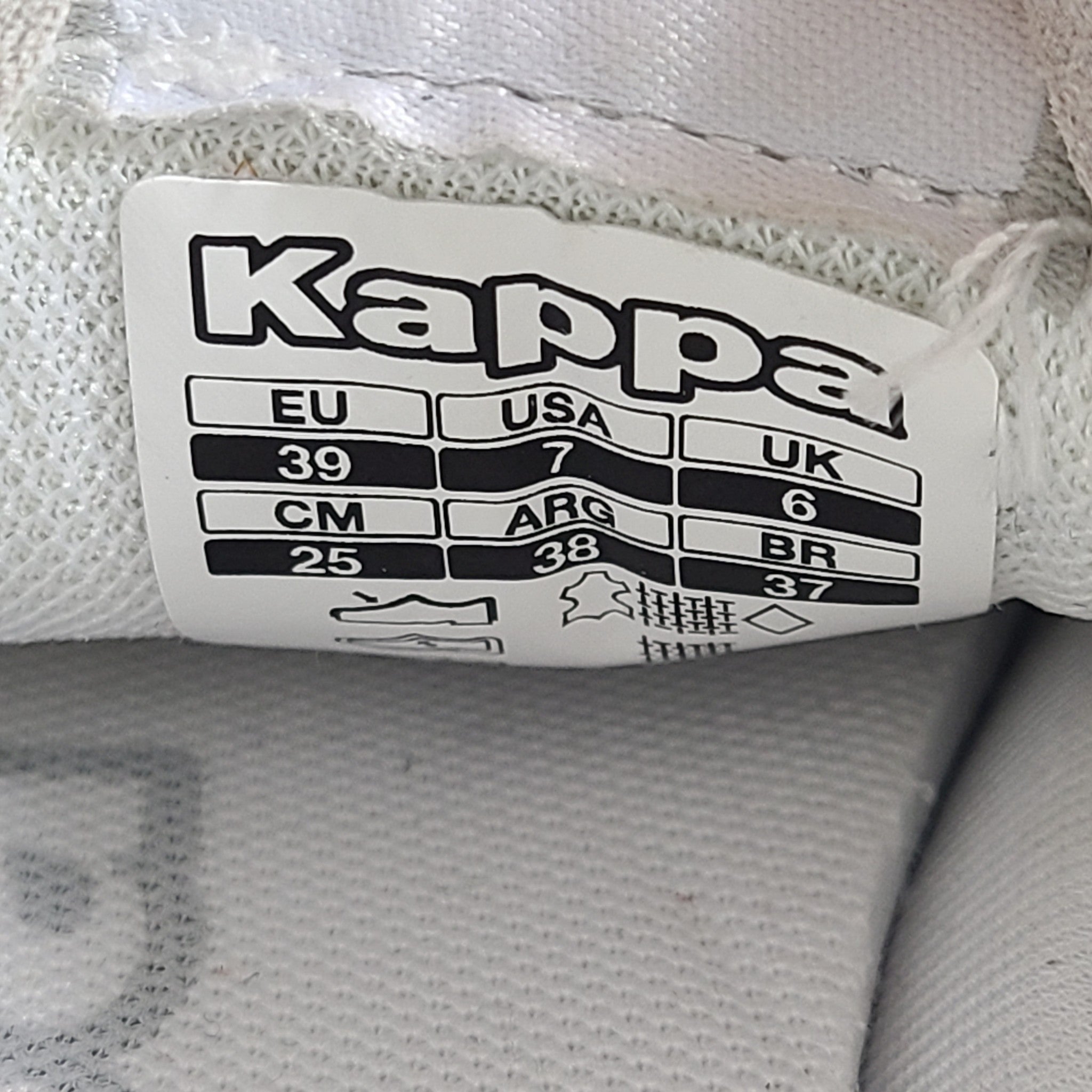 Kappa Logo Beirut Unisex Sneakers Running Shoes Shoes White Gray Sz 7
