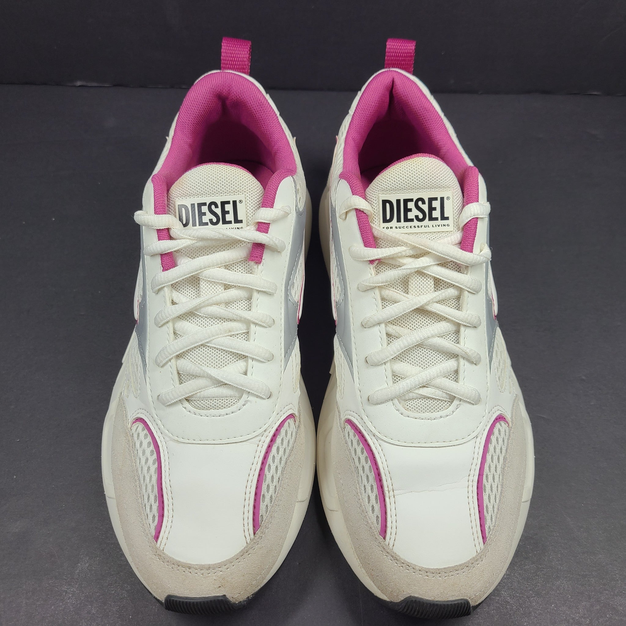 Diesel Women's S-Serendipity Sport W Sneakers Shoes Y02867 White Purple Sz 8.5