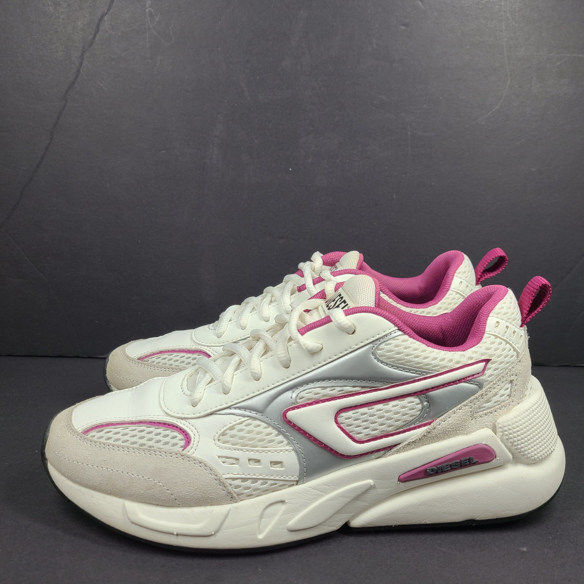 Diesel Women's S-Serendipity Sport W Sneakers Shoes Y02867 White Purple Sz 8.5