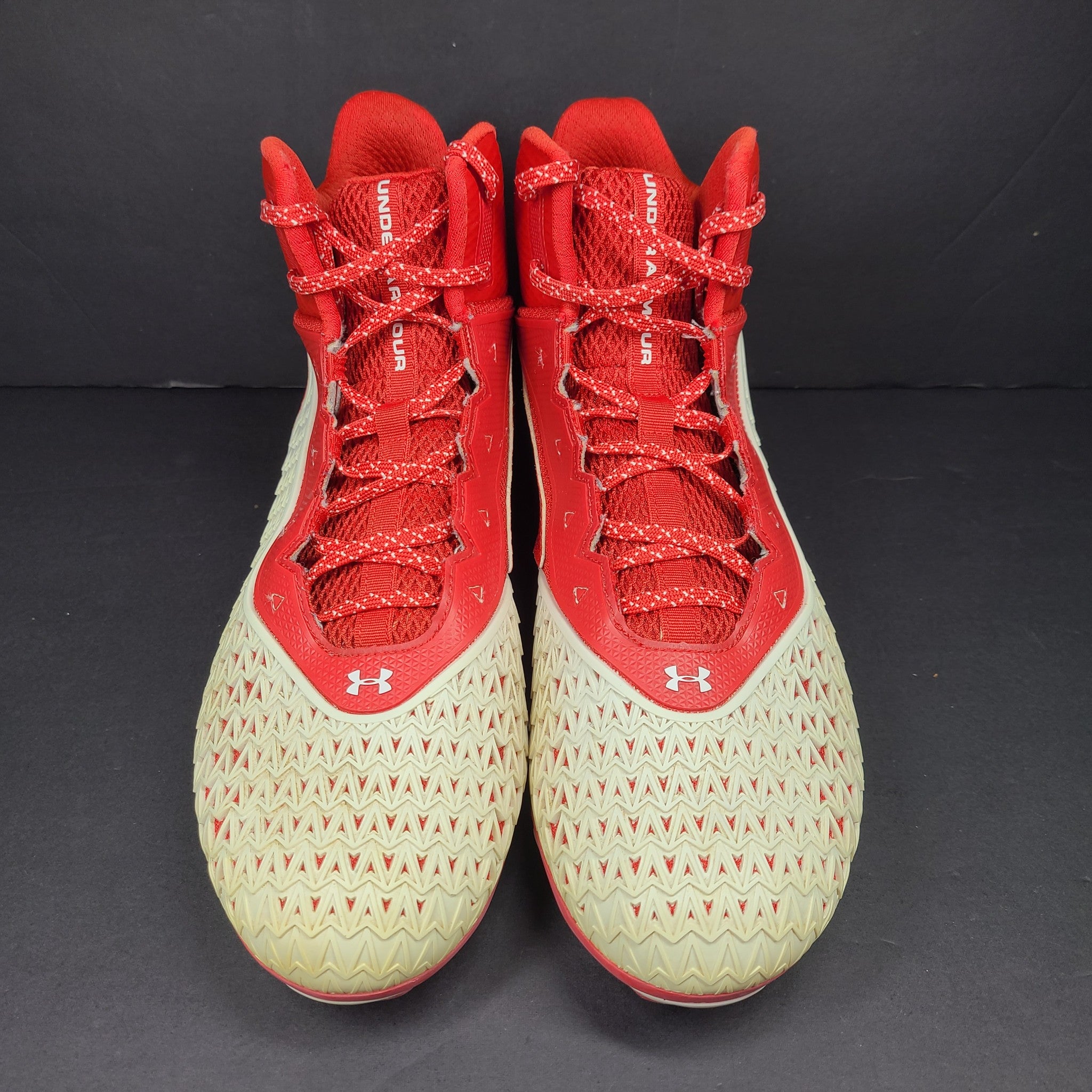 Under Armour UA Men's Hammer MC 3021193-600 Football Cleats Shoes Red White 12.5