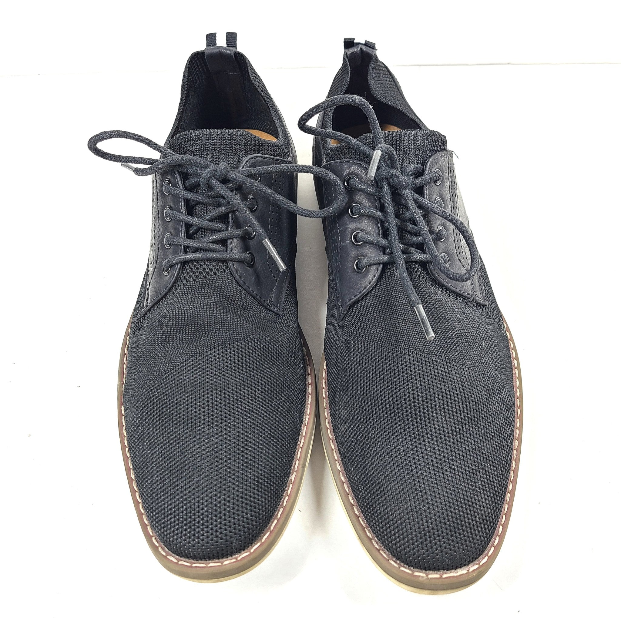 Steve Madden Men's Brawn Knit Casual Lace Up Oxford Shoes Black Sz 10