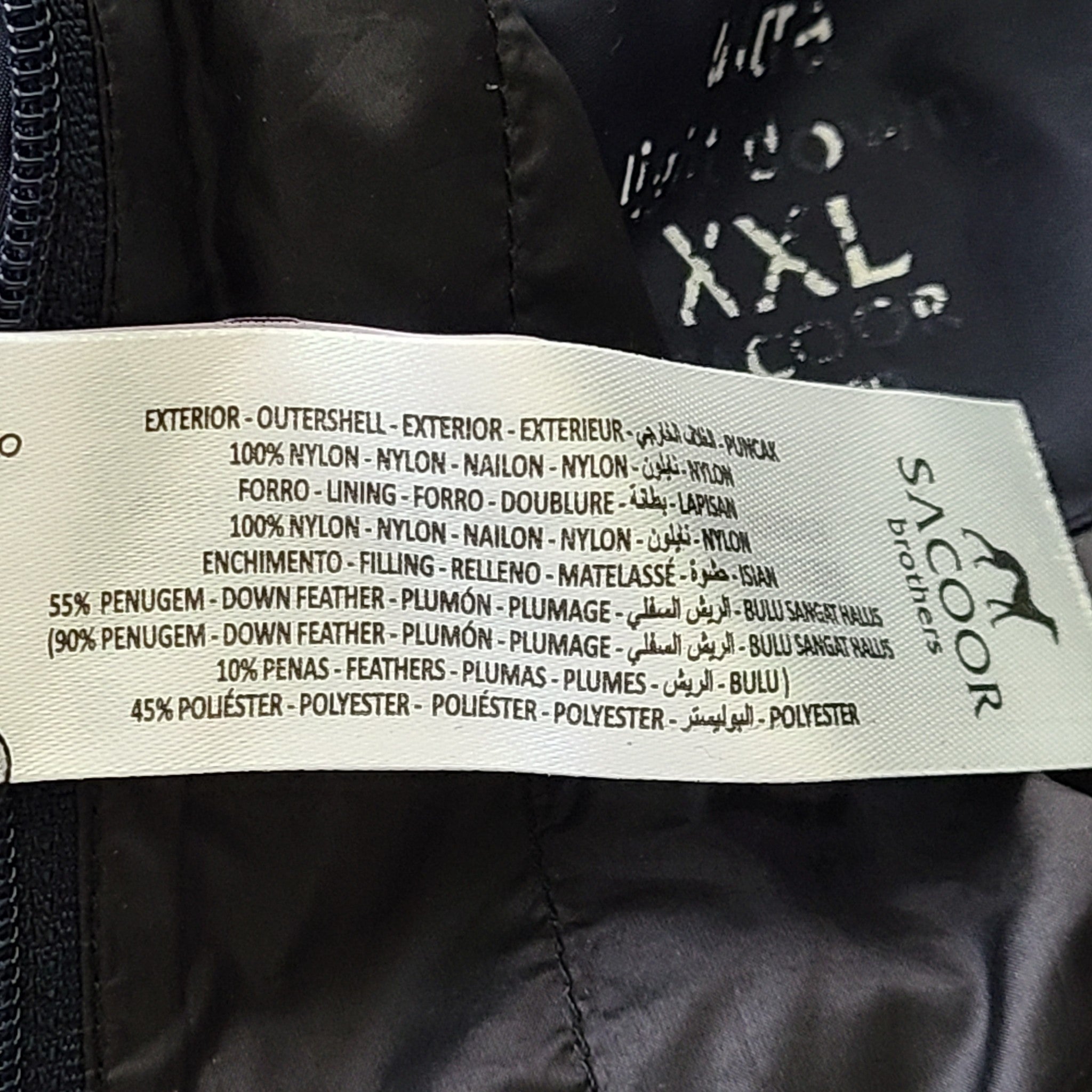 Sacoor Brothers Men's Ultra Light Down Vest Black Sz XXL READ