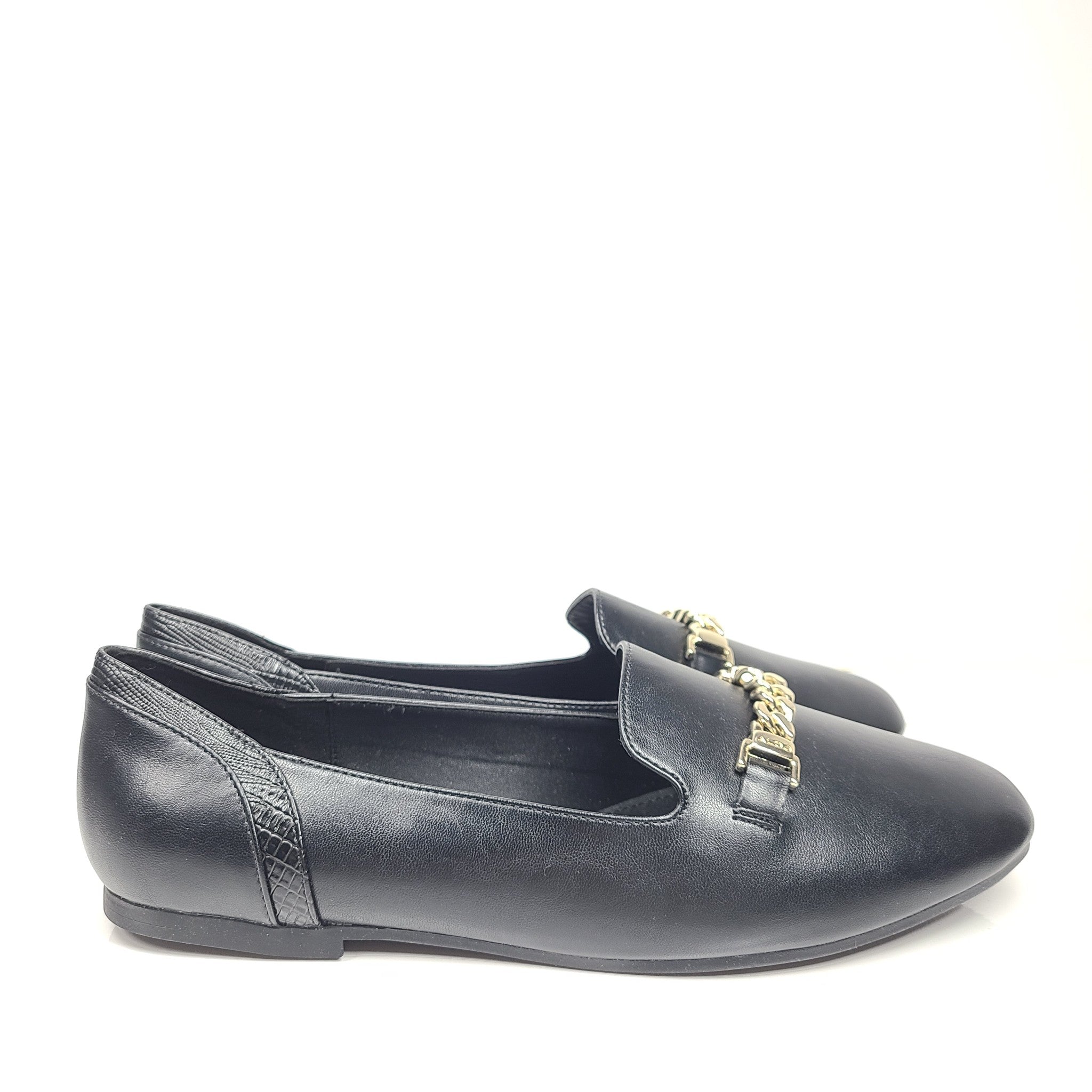 Aldo Women's Holborn Loafers Faux Leather Shoes Chain Accent Pillow Walk 10