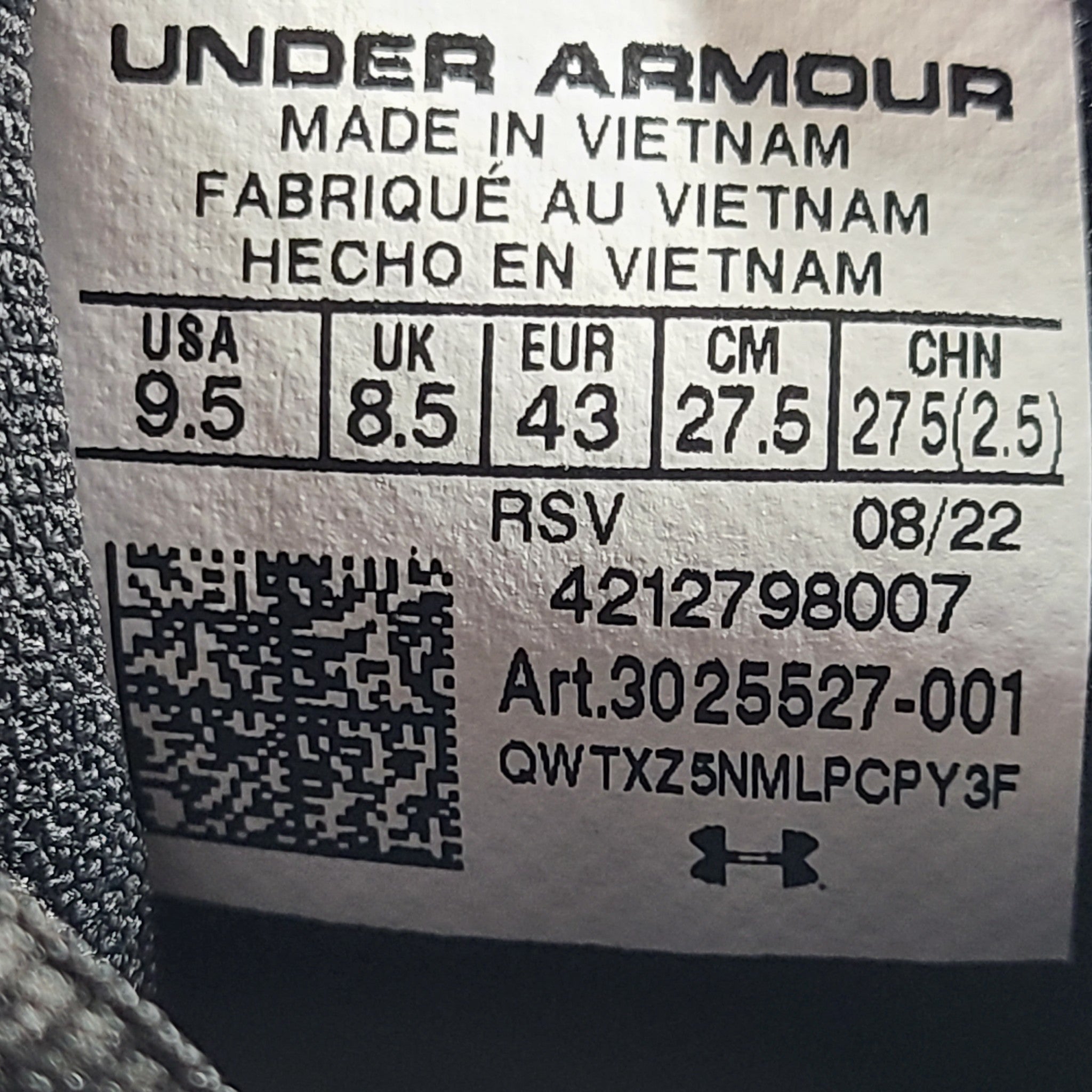 Under Armour Men's UA Charged Engage 2 Shoes Sneakers Black 3025527-001 9.5