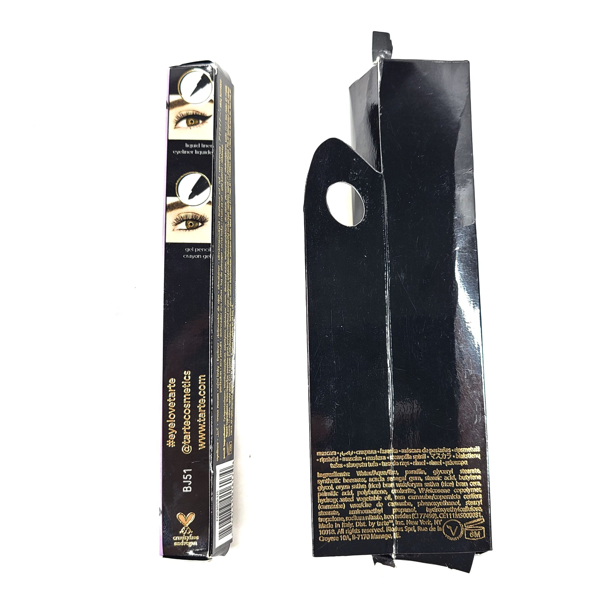 2 Pc Set Tarte Lash Paint Mascara + Double Take Eyeliner Black Full Size