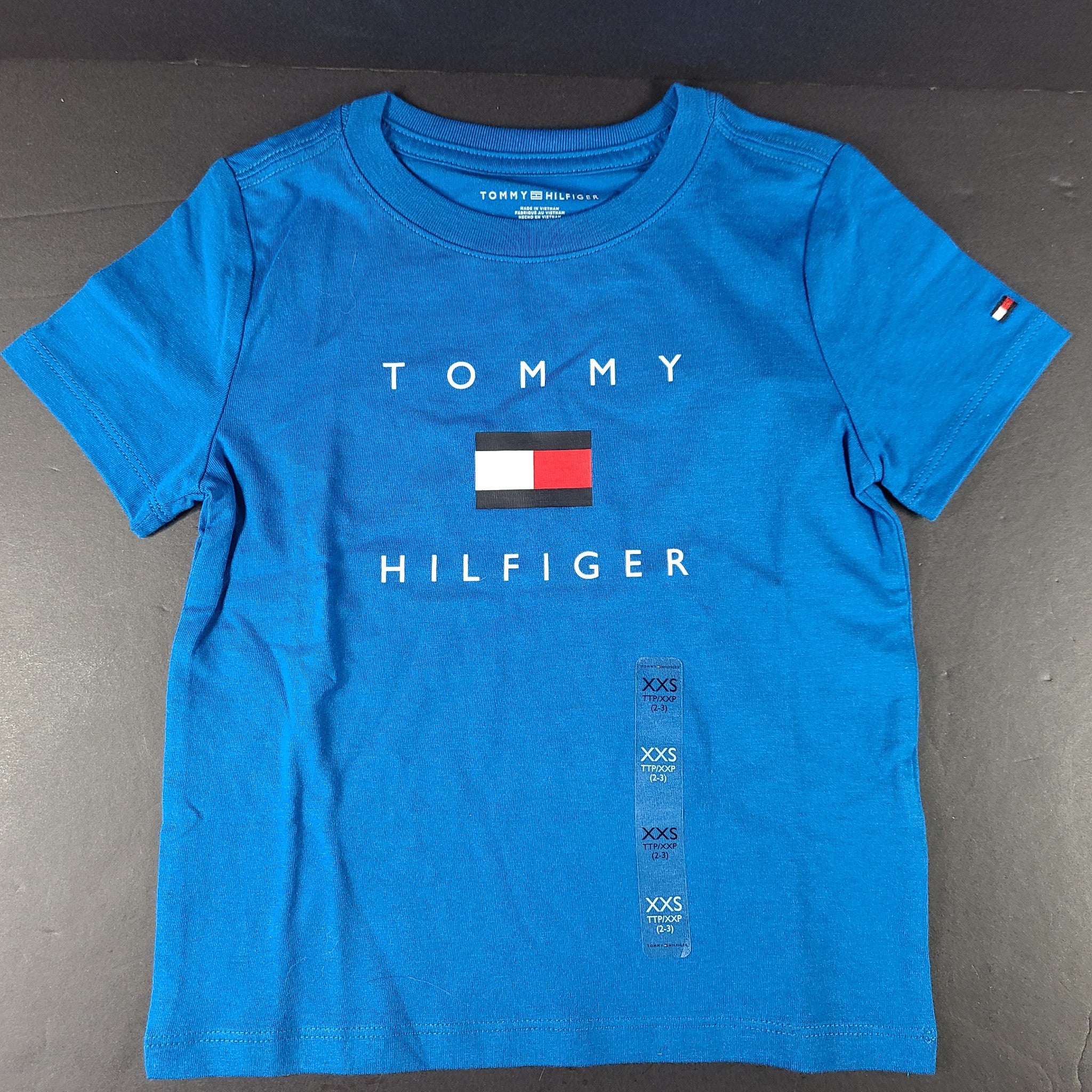 Tommy Hilfiger Kids' Toddler Logo T-Shirt Cotton Blue 71J3219 Sz. XXS (2-3) NWT
