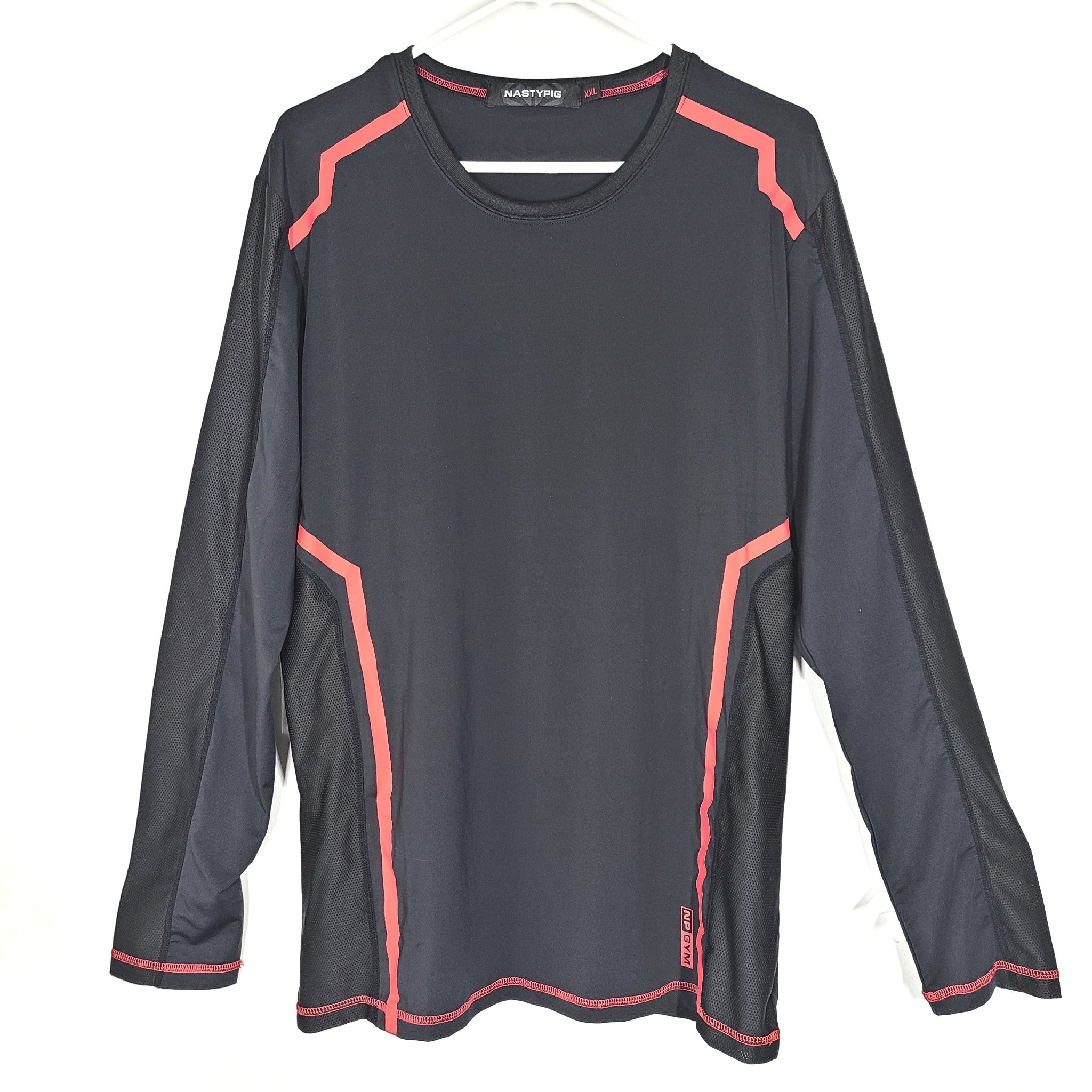 Nasty Pig Men's Impact Long Sleeve Shirt Slim Fit Stretch Black Sz XXL