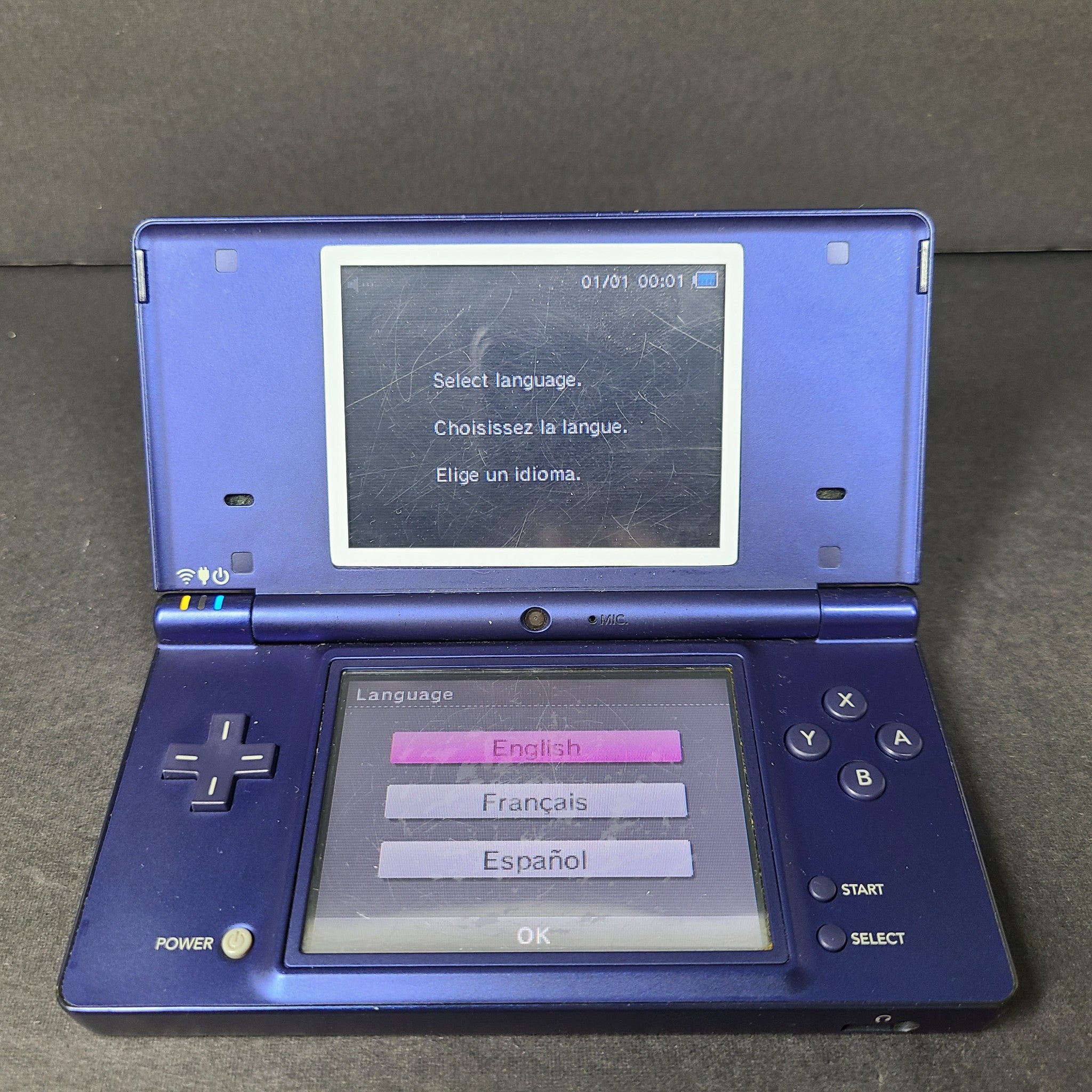 Nintendo DSi TWL-001 Blue Handheld Gaming System Console - No stylus