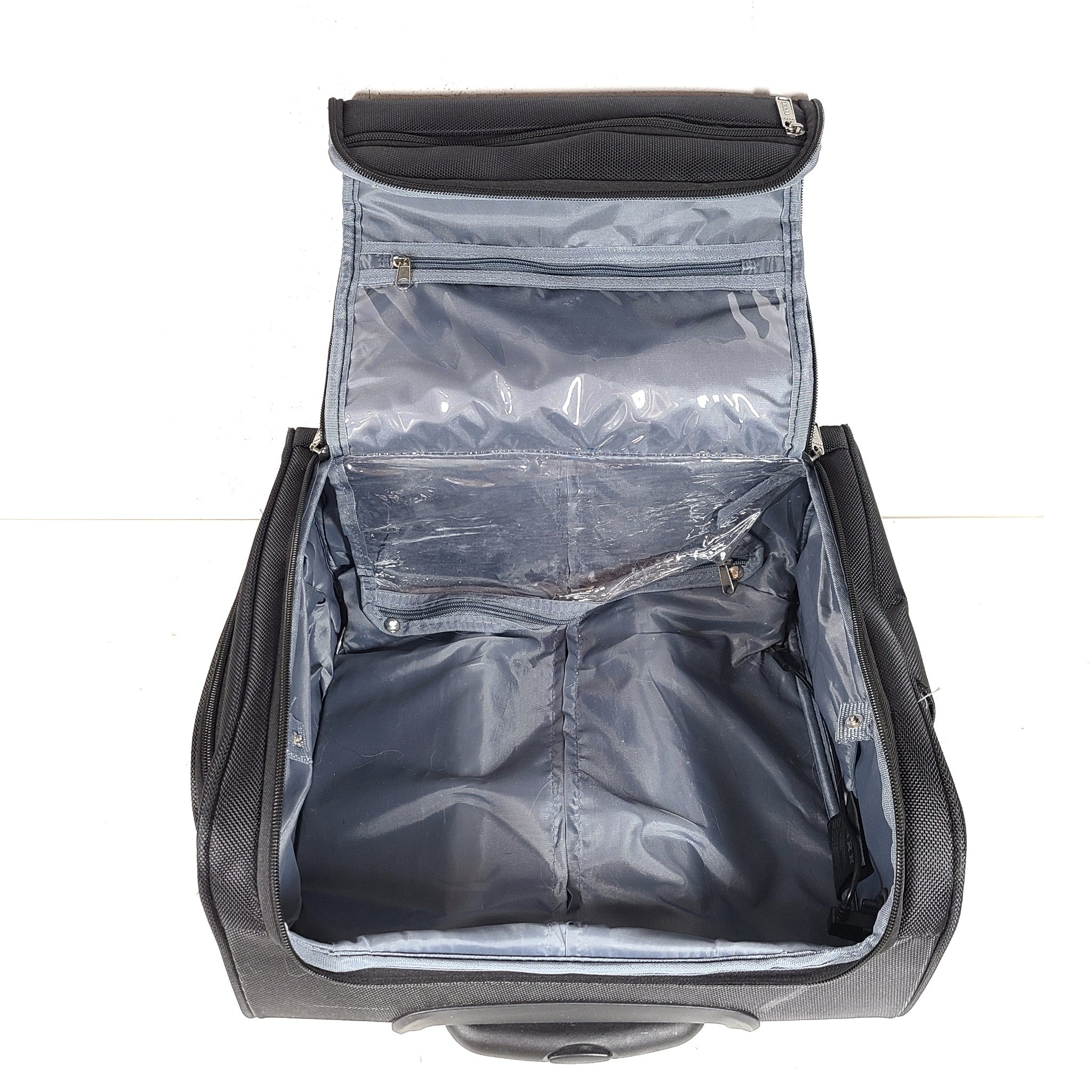 TPRC 14" Underseater Wheeled Smart Carry On Cabin Luggage USB Charging Black