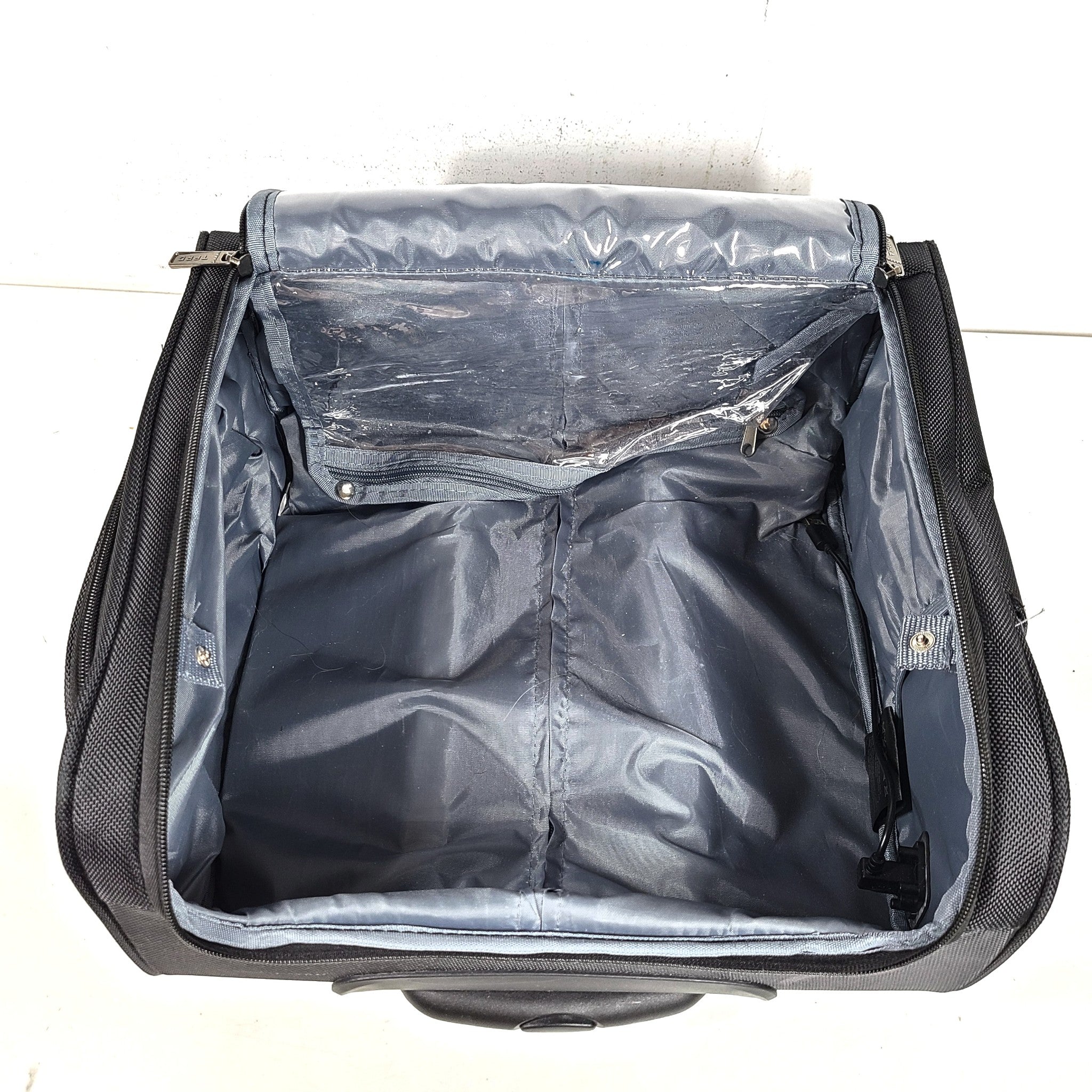 TPRC 14" Underseater Wheeled Smart Carry On Cabin Luggage USB Charging Black