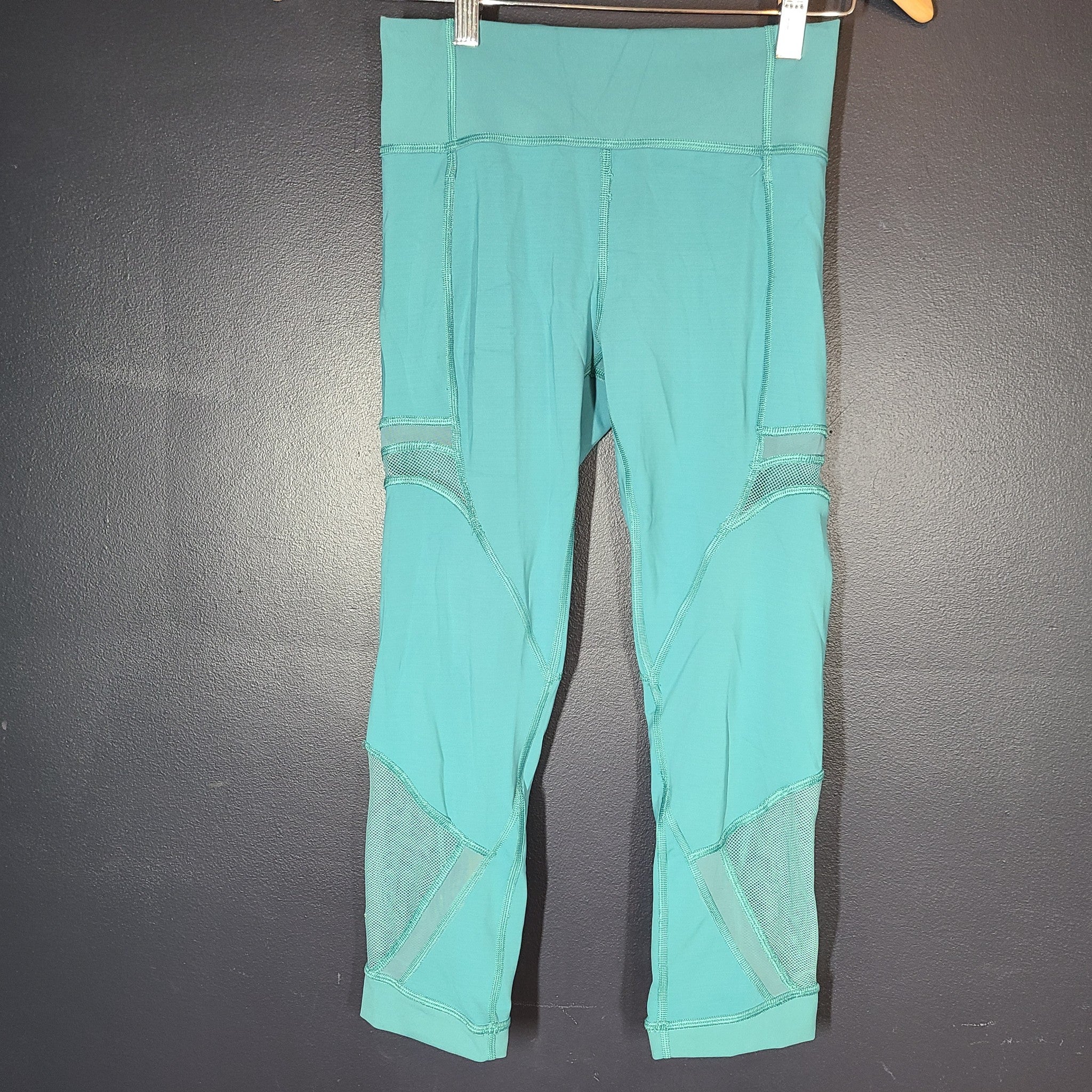 Lululemon Women's Forget The Sweat Crop 21" Leggings Turquoise Sea Sz 6