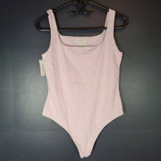 Aritzia Babaton Contour Second-skin Squareneck Sleeveless Bodysuit Pink Size L