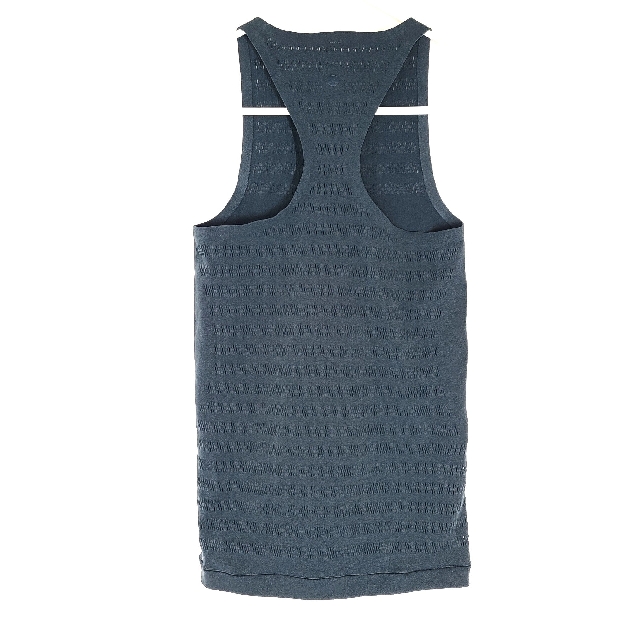 Lululemon Women's Reveal Tank Stripes Top Stretch Yoga Submarine Teal Green Sz S