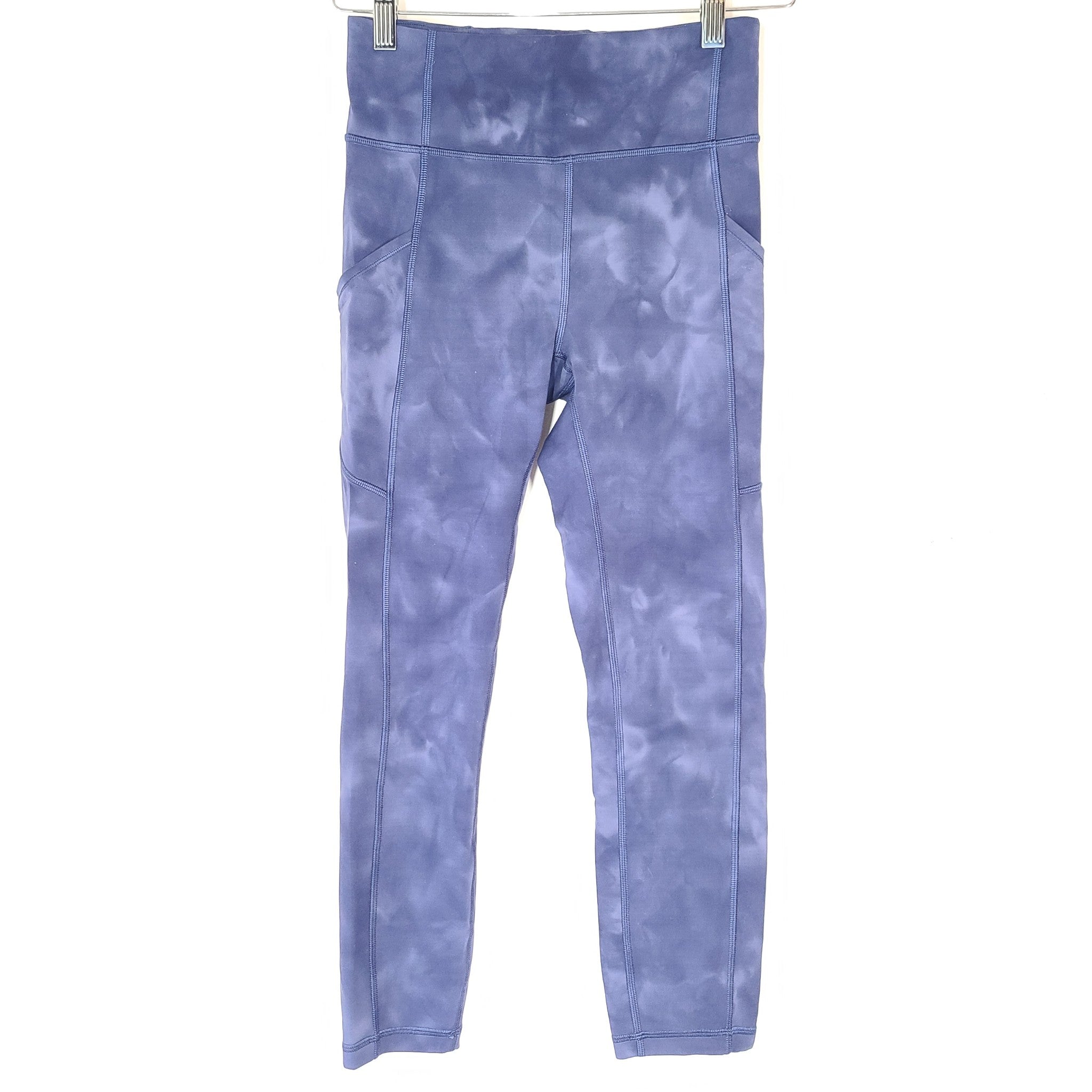 Lululemon Invigorate High-Rise Crop Leggings 23" Diamond Dye Naval Blue Sz 4
