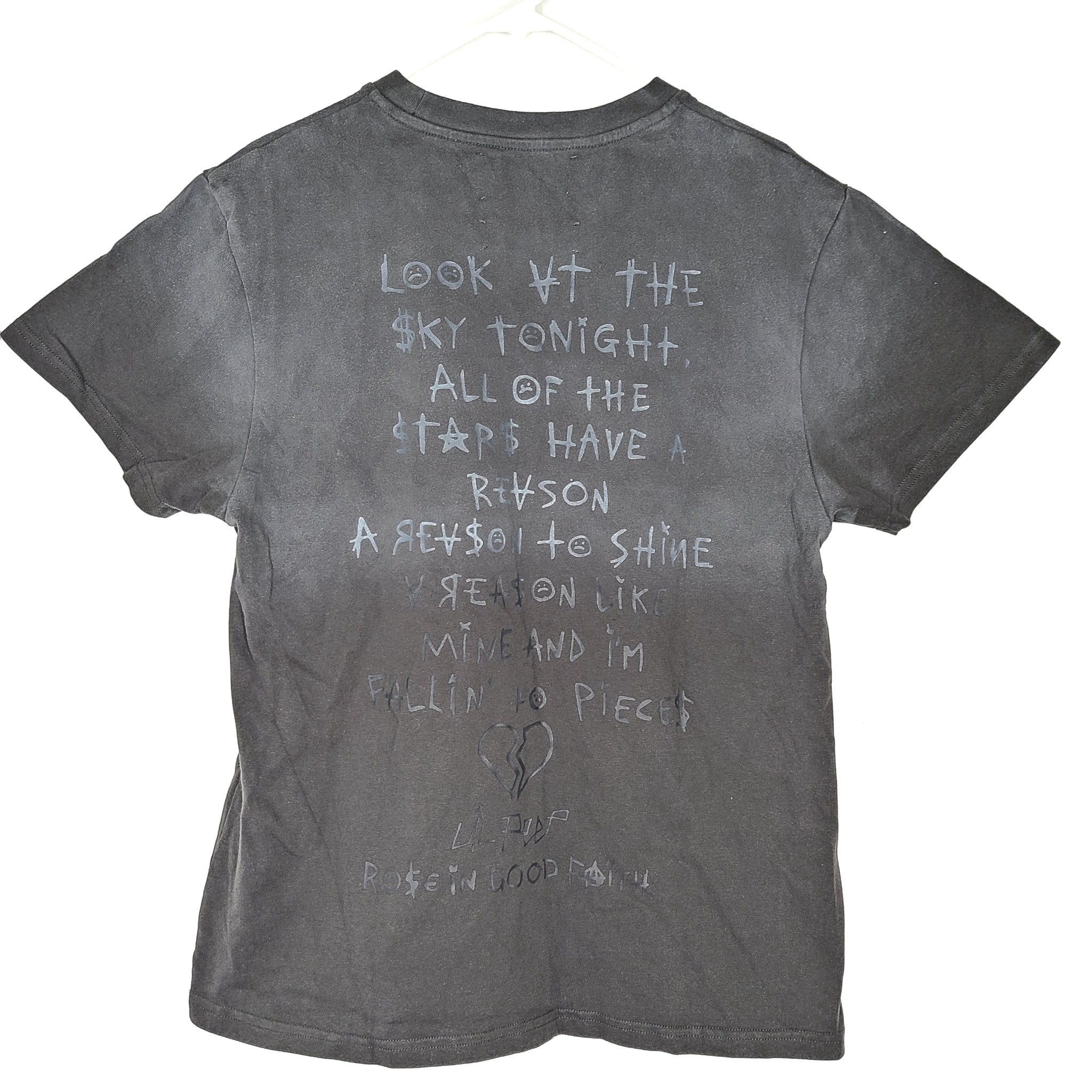 Rose in Good Faith x Lil Peep Heavy Brightside "Greenpeace" Tee T-Shirt Gray S