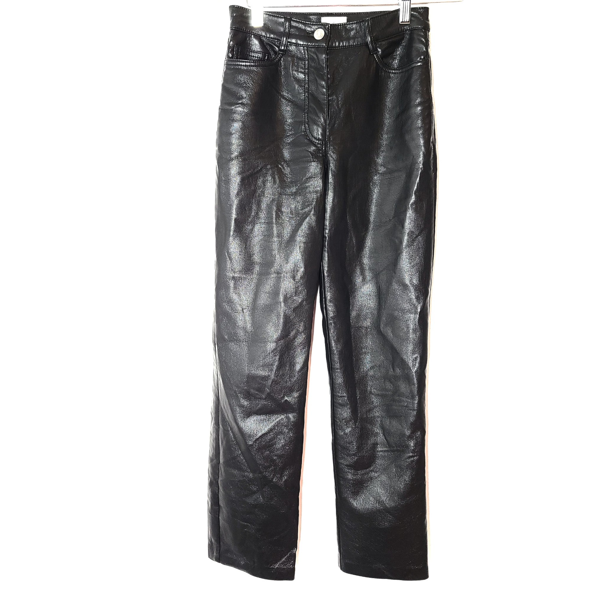 Wilfred The Melina Pant High-Waisted Vegan Leather Pants Black Sz 00