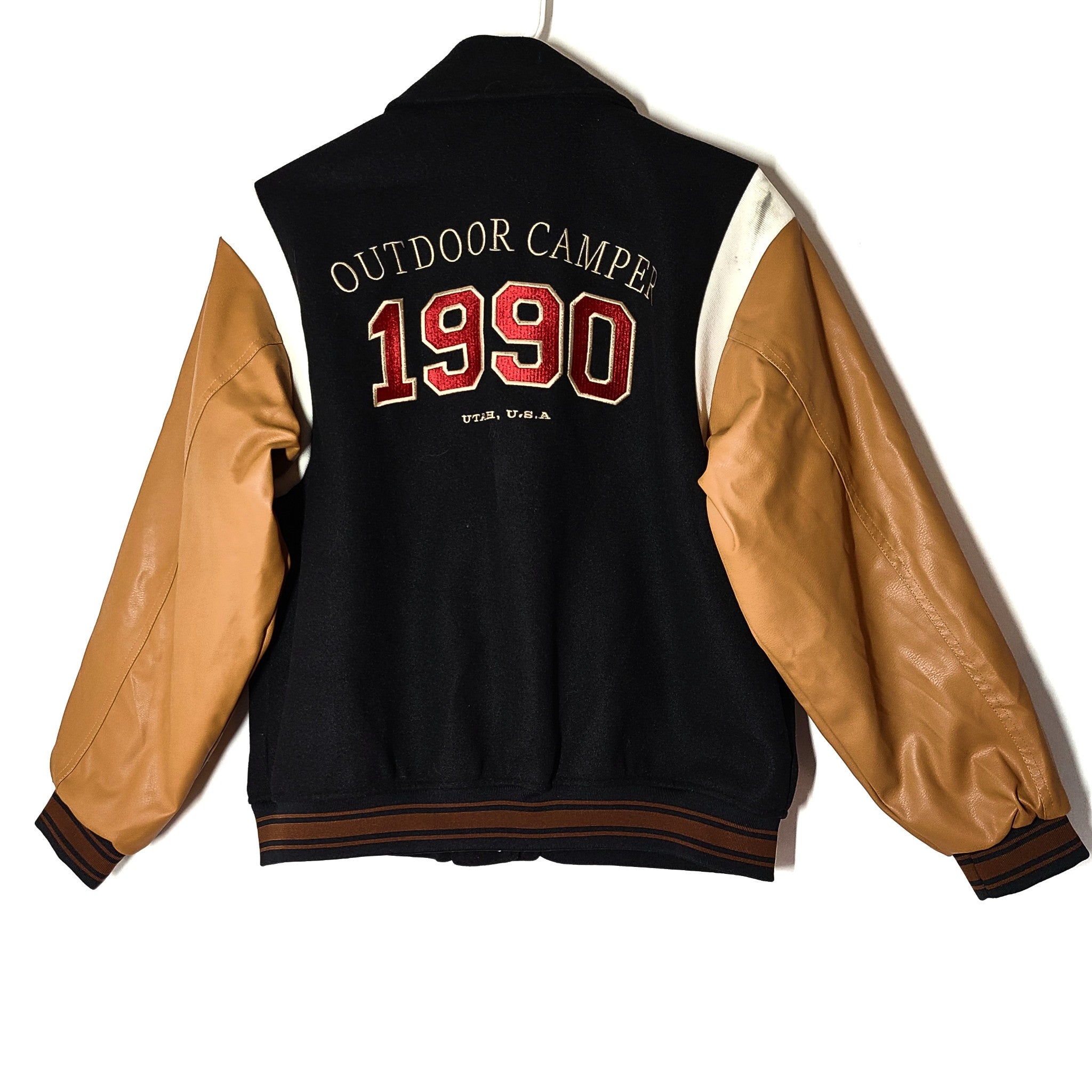H&M Women's Baseball Varsity Jacket Outdoor Camper Black Size XS