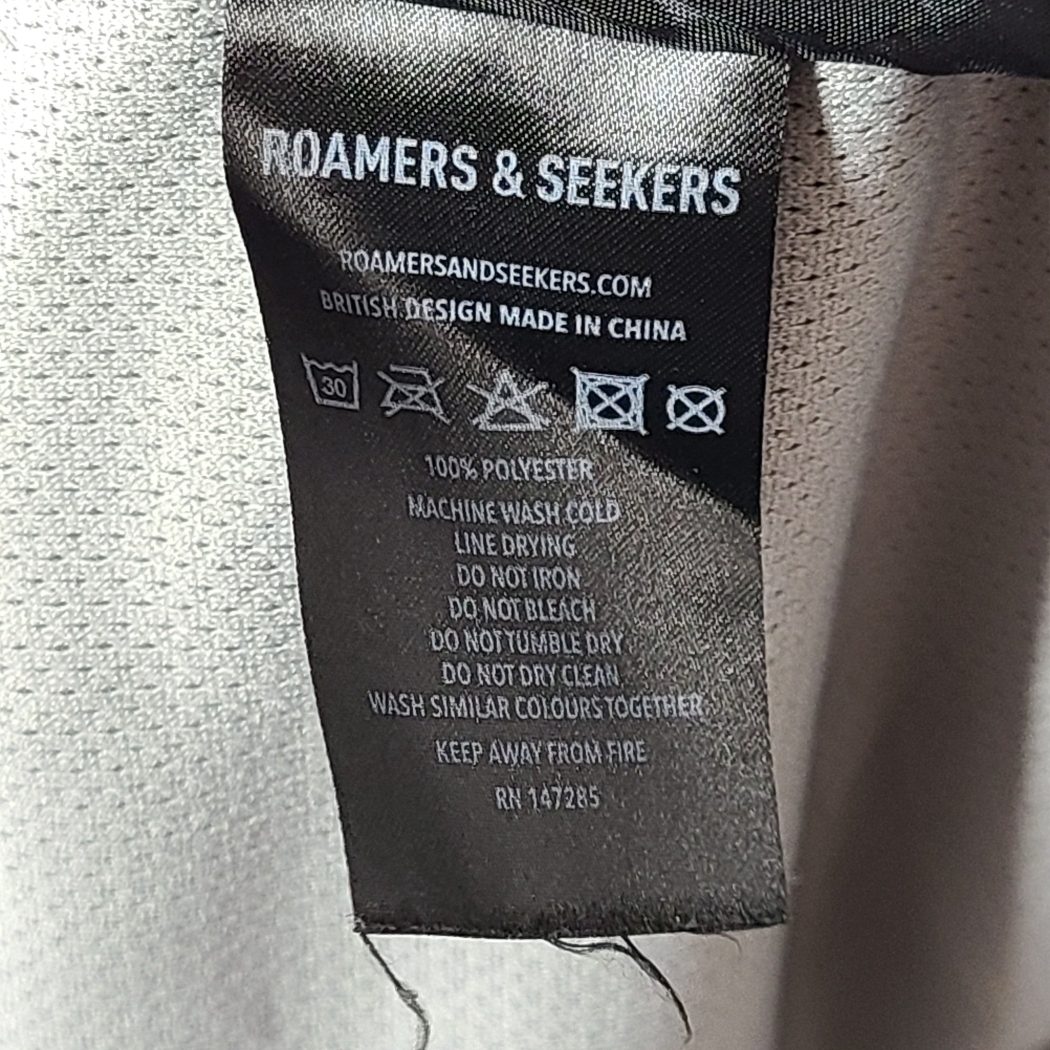 Roamers & Seekers Men's Ground 1 Jacket Bomber Ribbed Hem Cuffs Navy Blue Sz XL