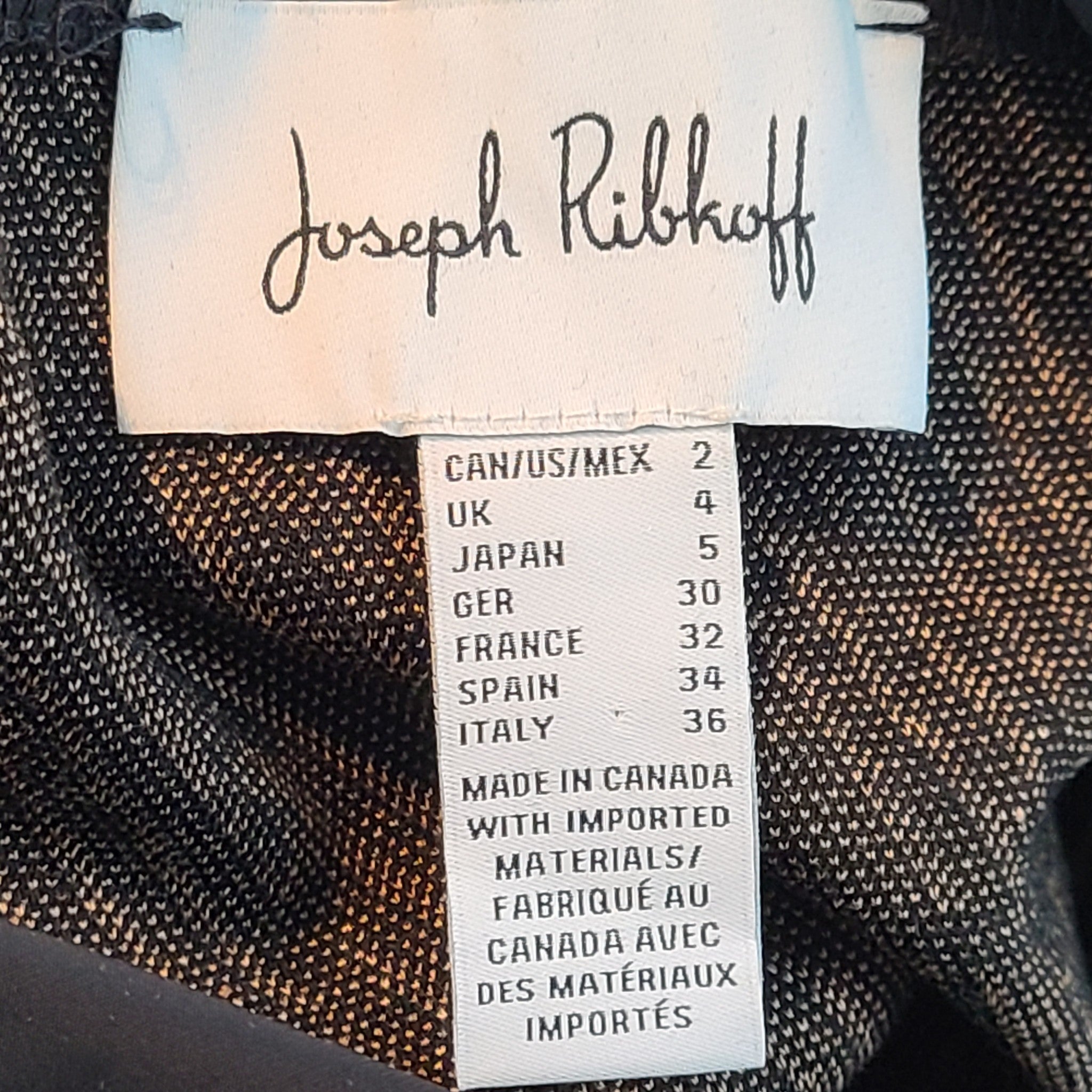 Joseph Ribkoff Women's Houndstooth Print Dress 233174 Black Beige Sz 2