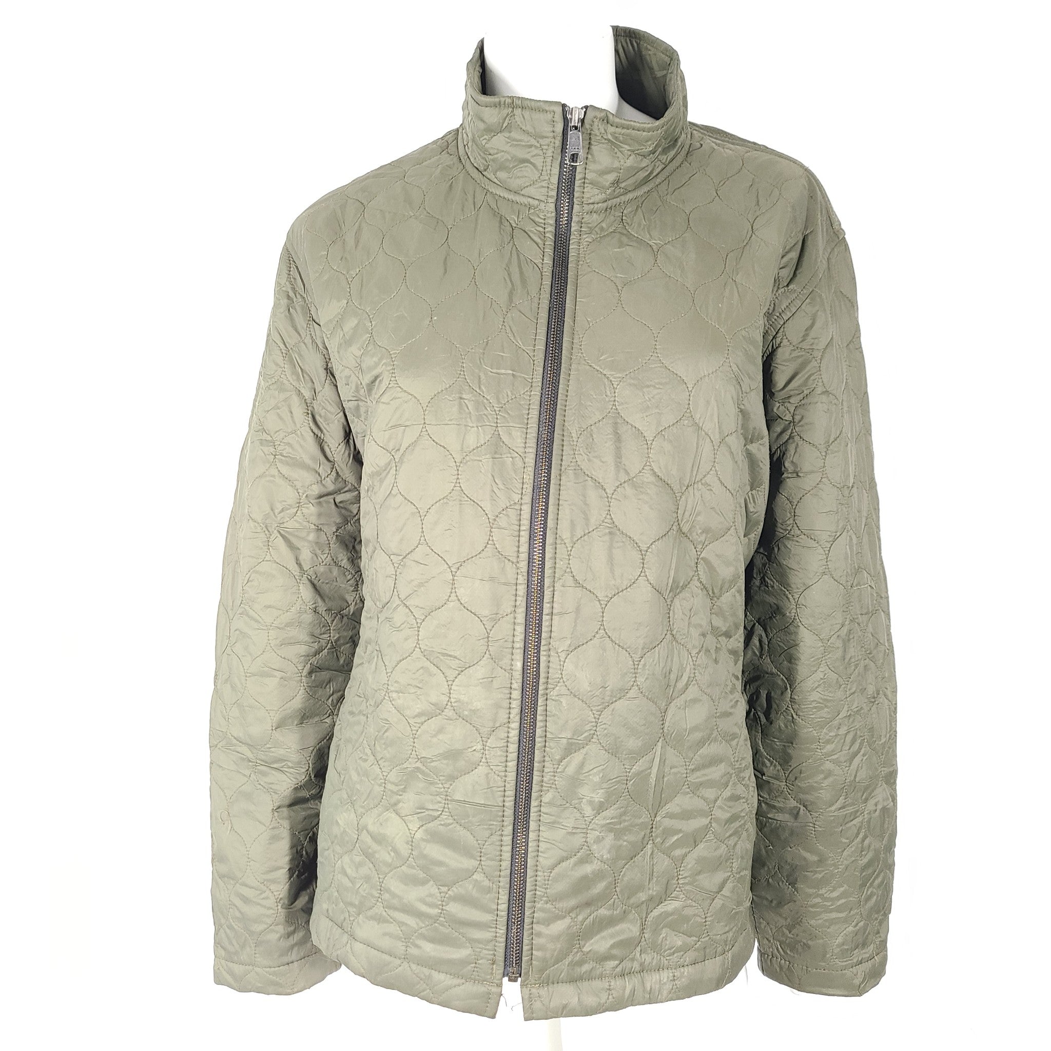 Tough Duck Women's Quilted Water Repellent Insulated Jacket WJ291 Green Sz 2XL