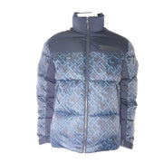 Tommy Hilfiger Men's Warm New York Monogram Print Puffer Jacket Coat Navy Blue S
