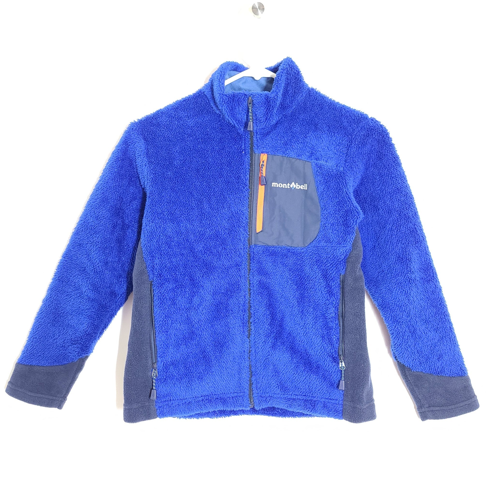 Montbell Kids' Light Fleece Insulating Jacket Cllimaair Blue 1106697 Sz 9/10