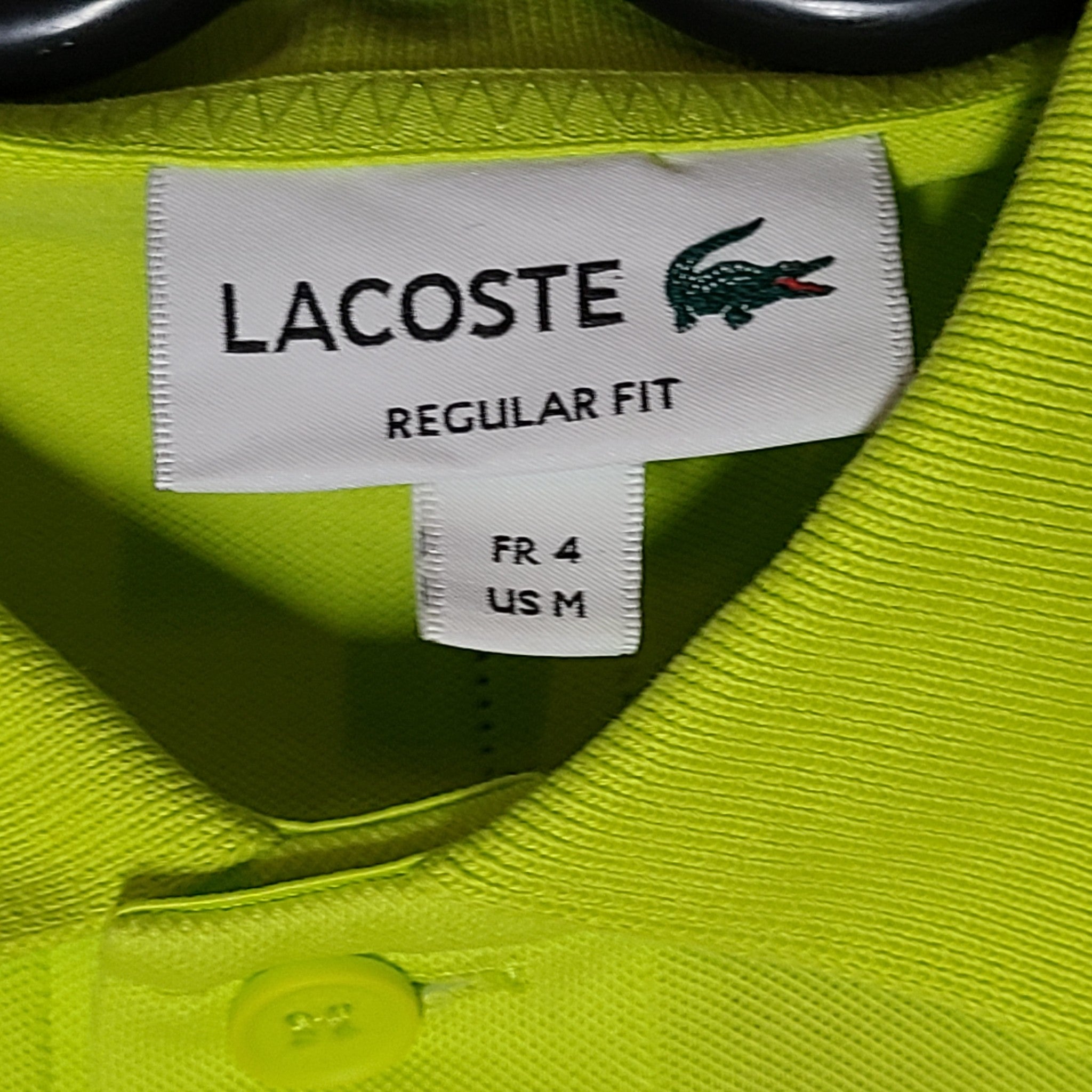 Lacoste Men's Ultralight Pique Movement Polo Shirt Cotton Neon Green M (4)