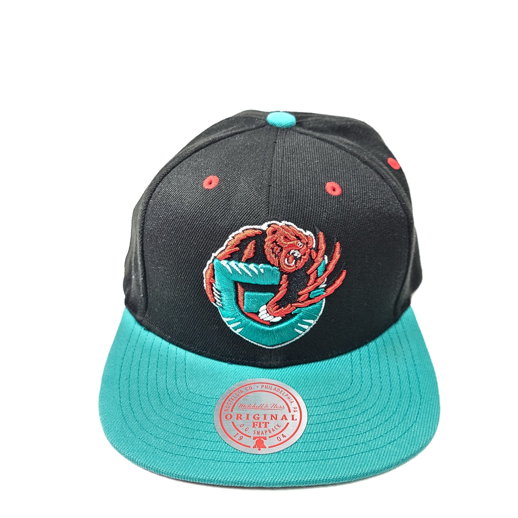 Vancouver Grizzlies Mitchell & Ness Remix Snapback HWC Cap Hat Black/Teal