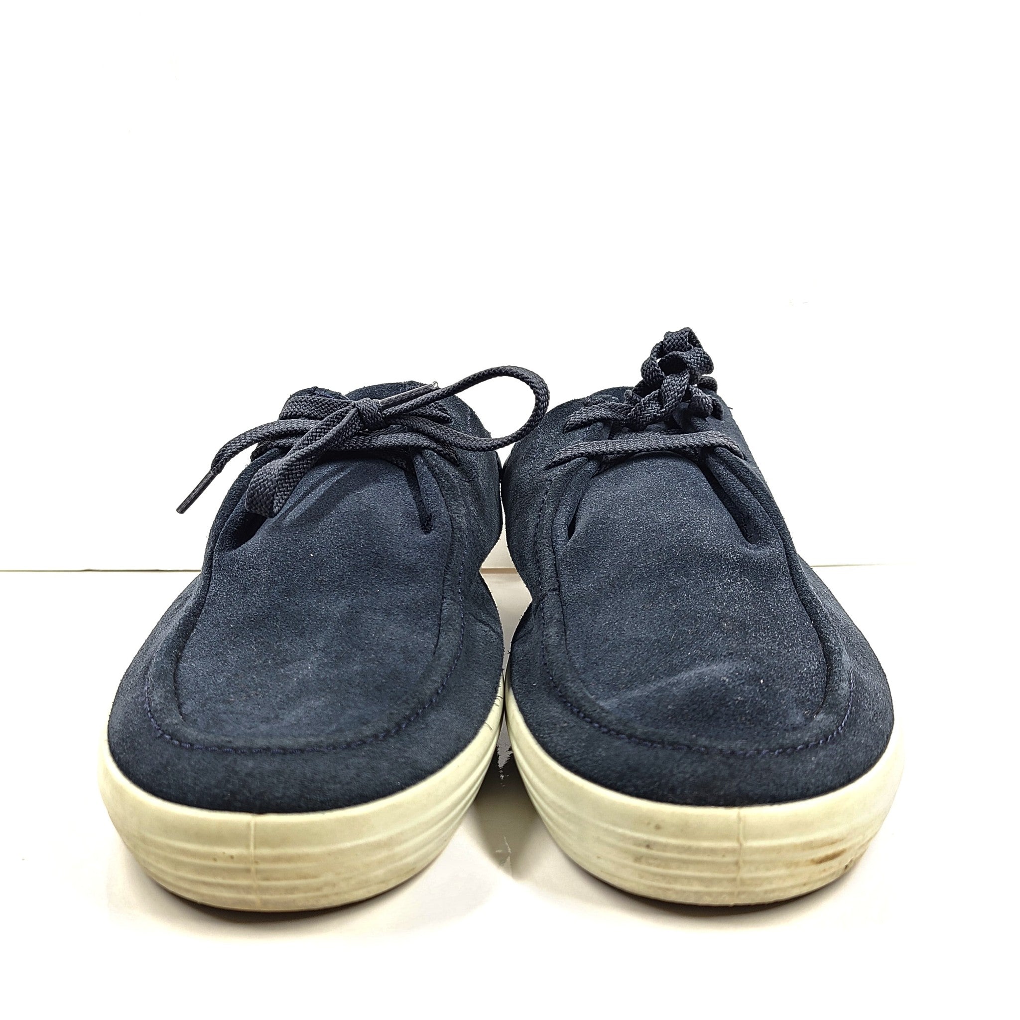 ECCO Men's Soft 7 Wallaby Loafers Low Chukka Sneakers Shoes Suede Navy Blue Sz 7