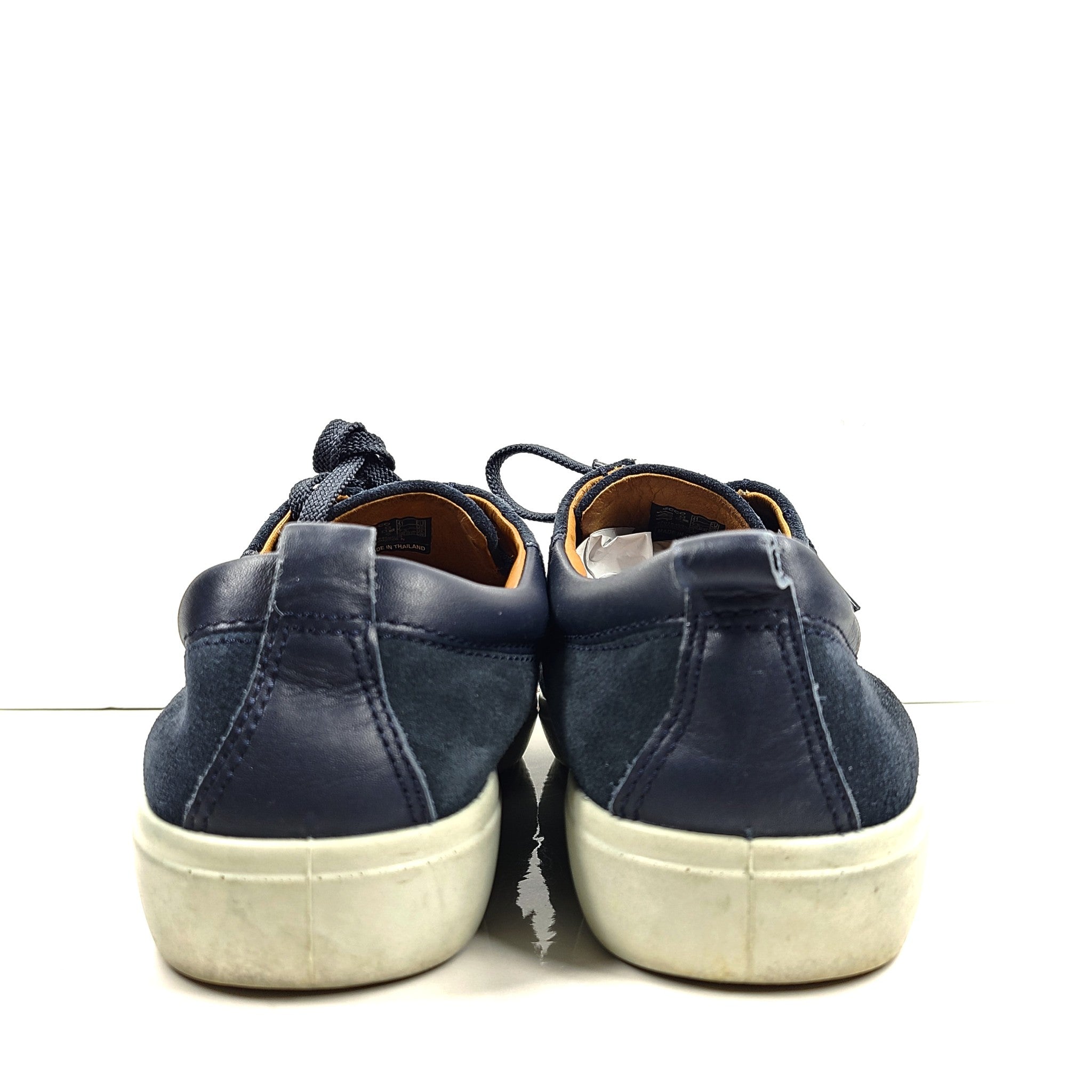 ECCO Men's Soft 7 Wallaby Loafers Low Chukka Sneakers Shoes Suede Navy Blue Sz 7