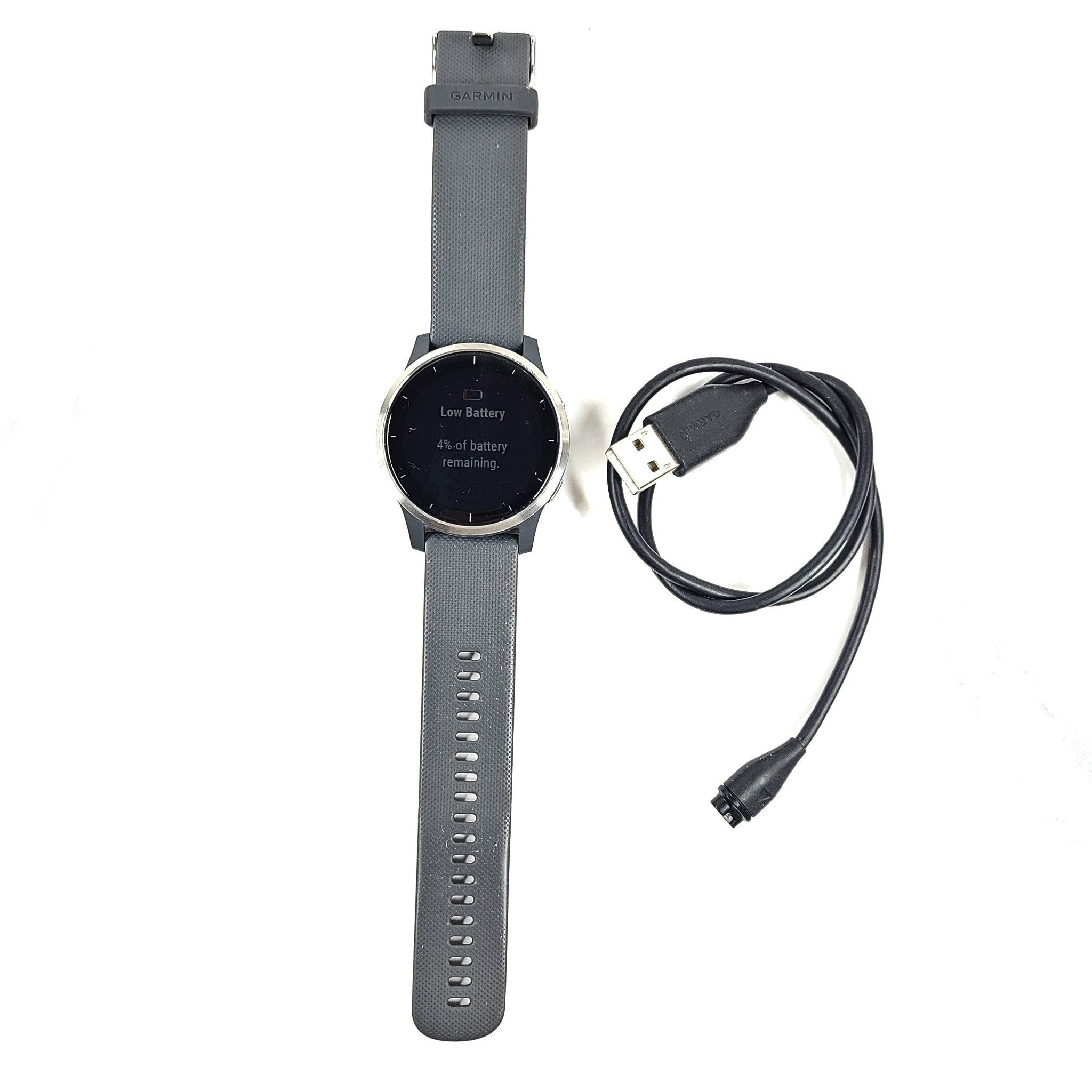 Garmin Vivoactive 4 Men's Watch GPS Smartwatch Sport Black Gray Rubber 45mm