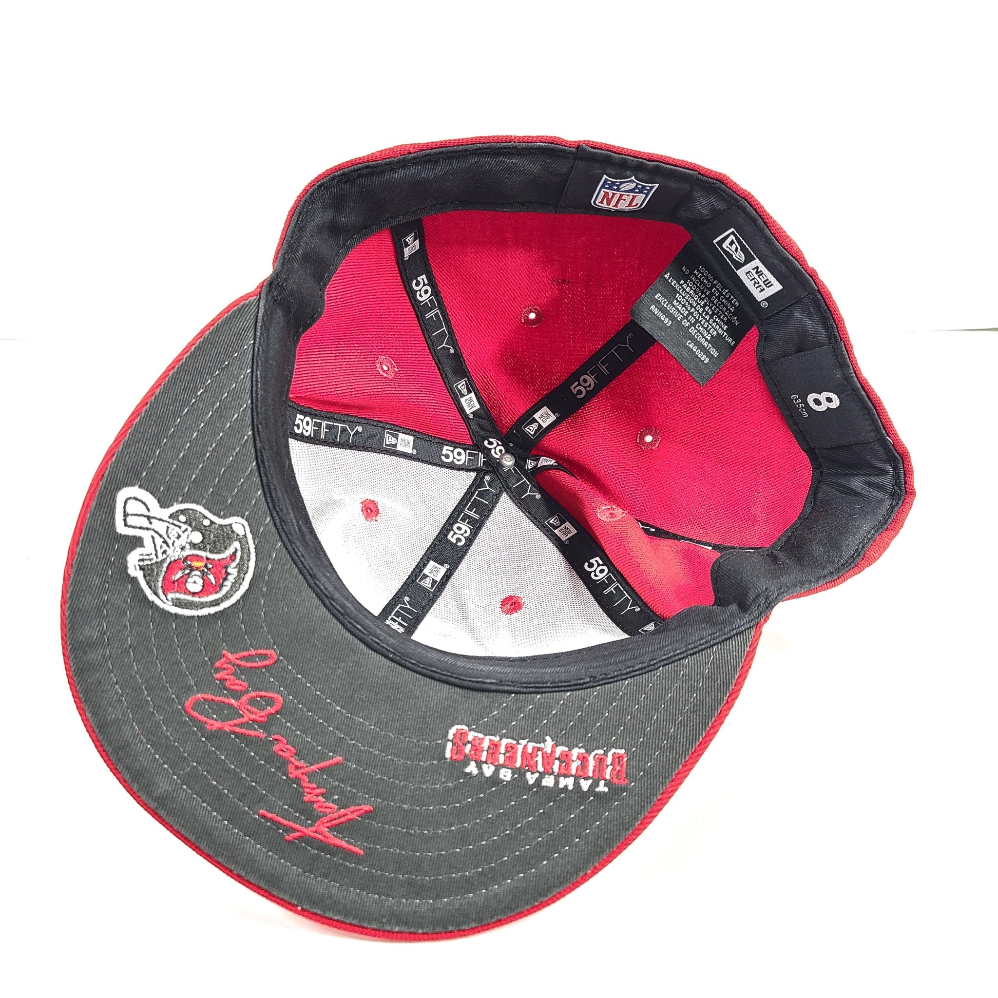 New Era 59FIFTY Tampa Bay Buccaneers NFL Identity Fitted Hat Red Size 8
