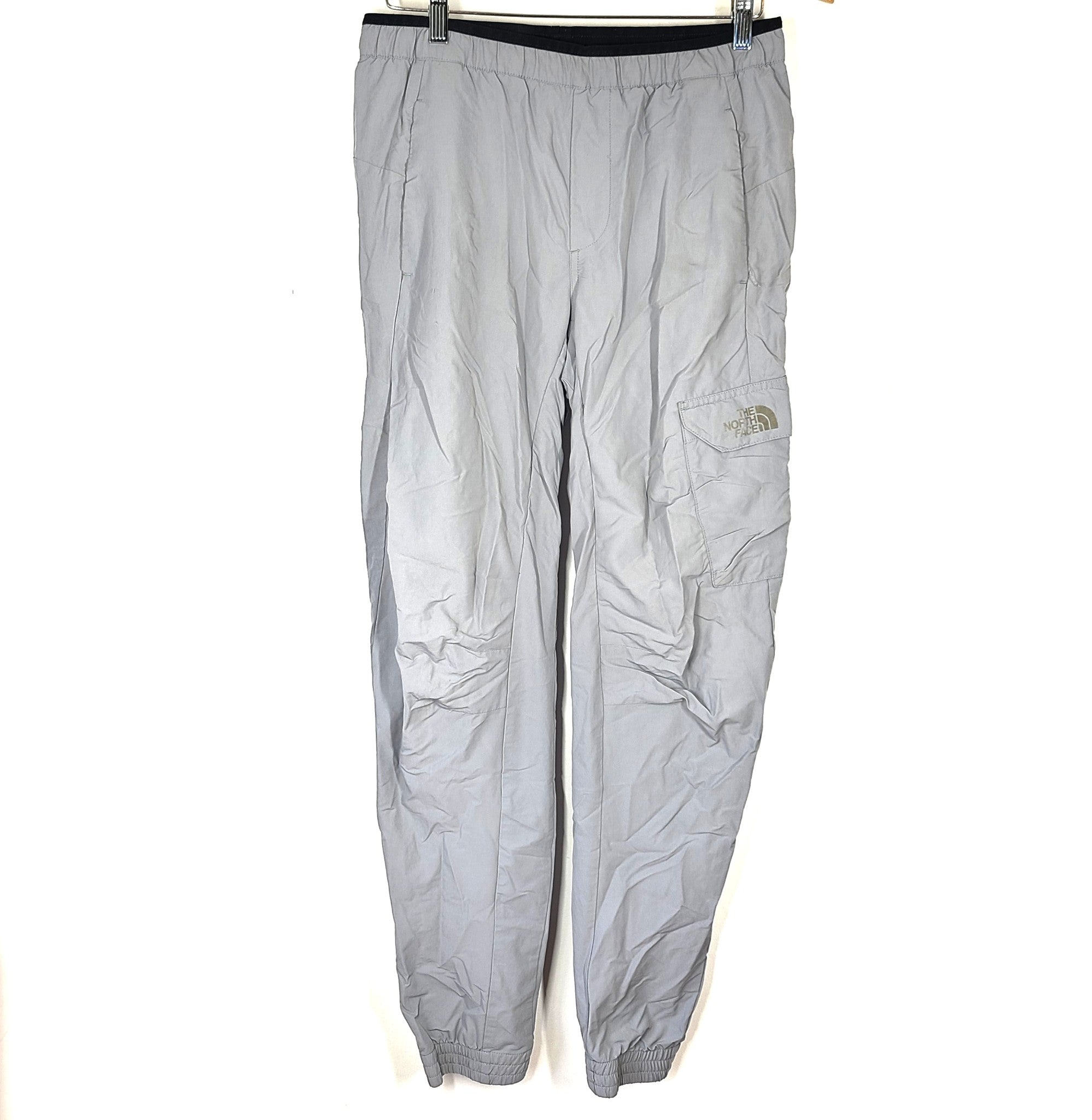 The North Face TNF Men’s Cargo Pants Pull On Nylon Track Pants Light Gray Sz S