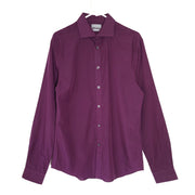 Michael Kors Men's Slim Fit Sweat Wicking Button Up Dress Shirt Purple Size M